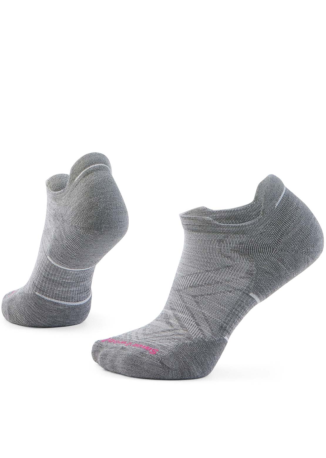 Smartwool Women's Run Targeted Cushion Low Ankle Socks Light Gray/White