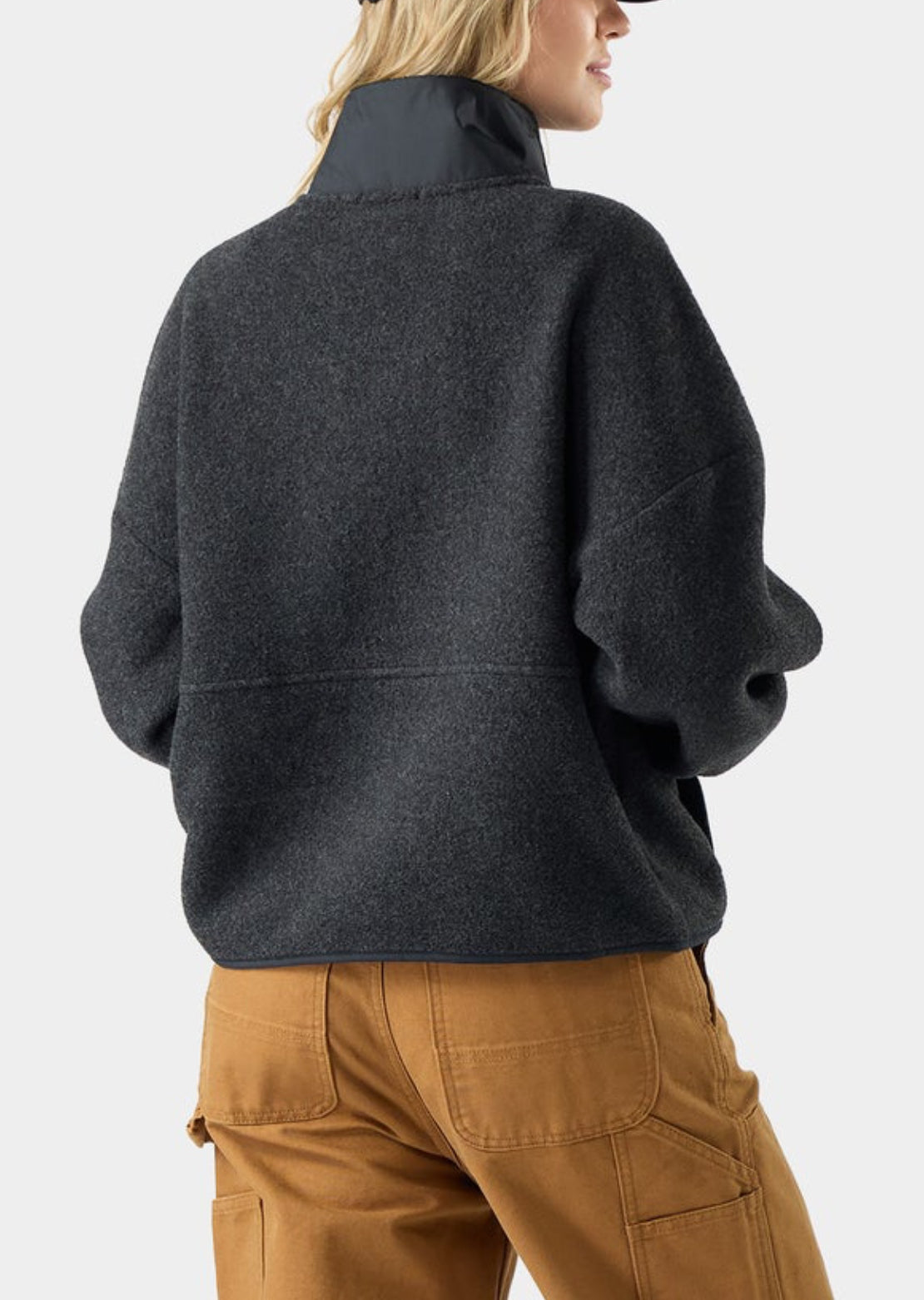 Smartwool Women's Second Cut Fleece 1/2 Zip Long Sleeve Charcoal