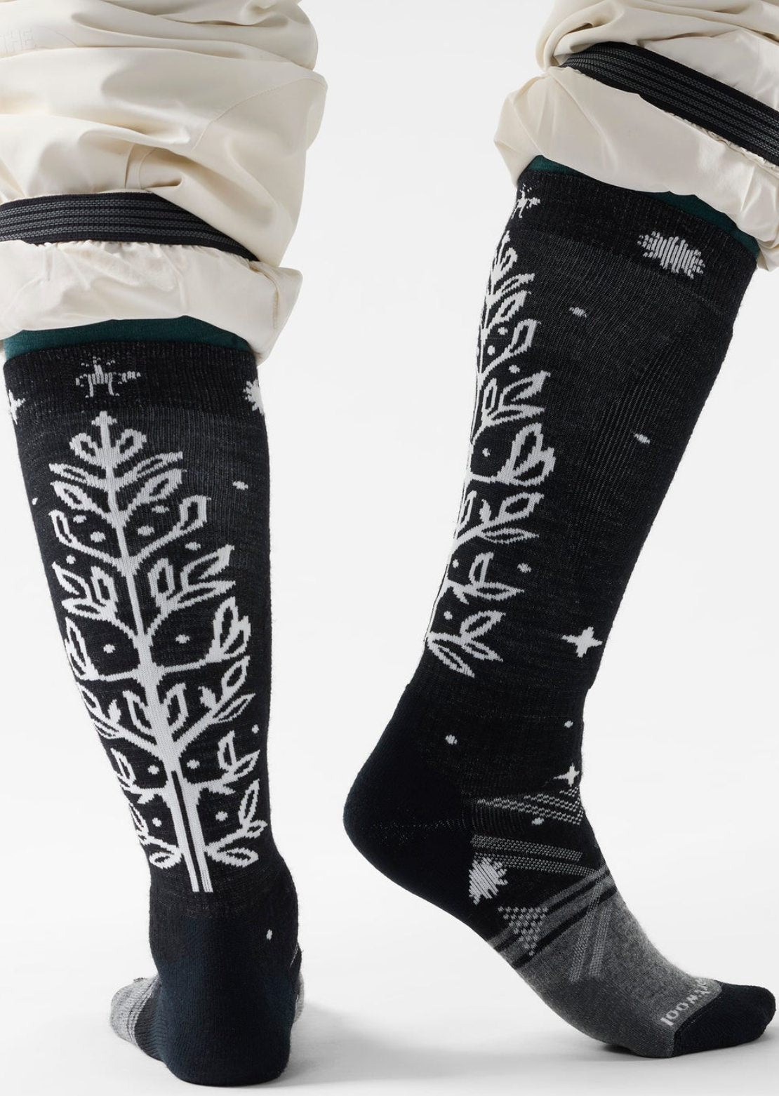 Smartwool Women's Ski Full Cushion Ice Blossom OTC Socks Black