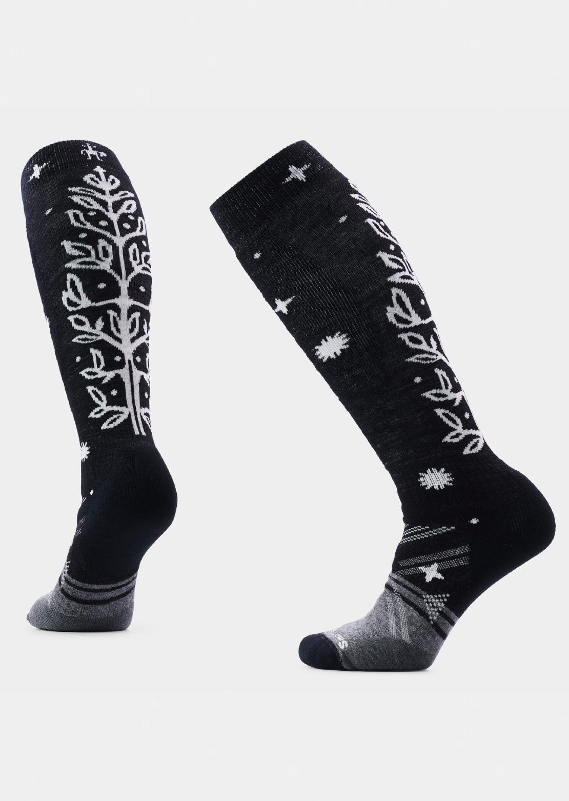 Smartwool Women's Ski Full Cushion Ice Blossom OTC Socks Black
