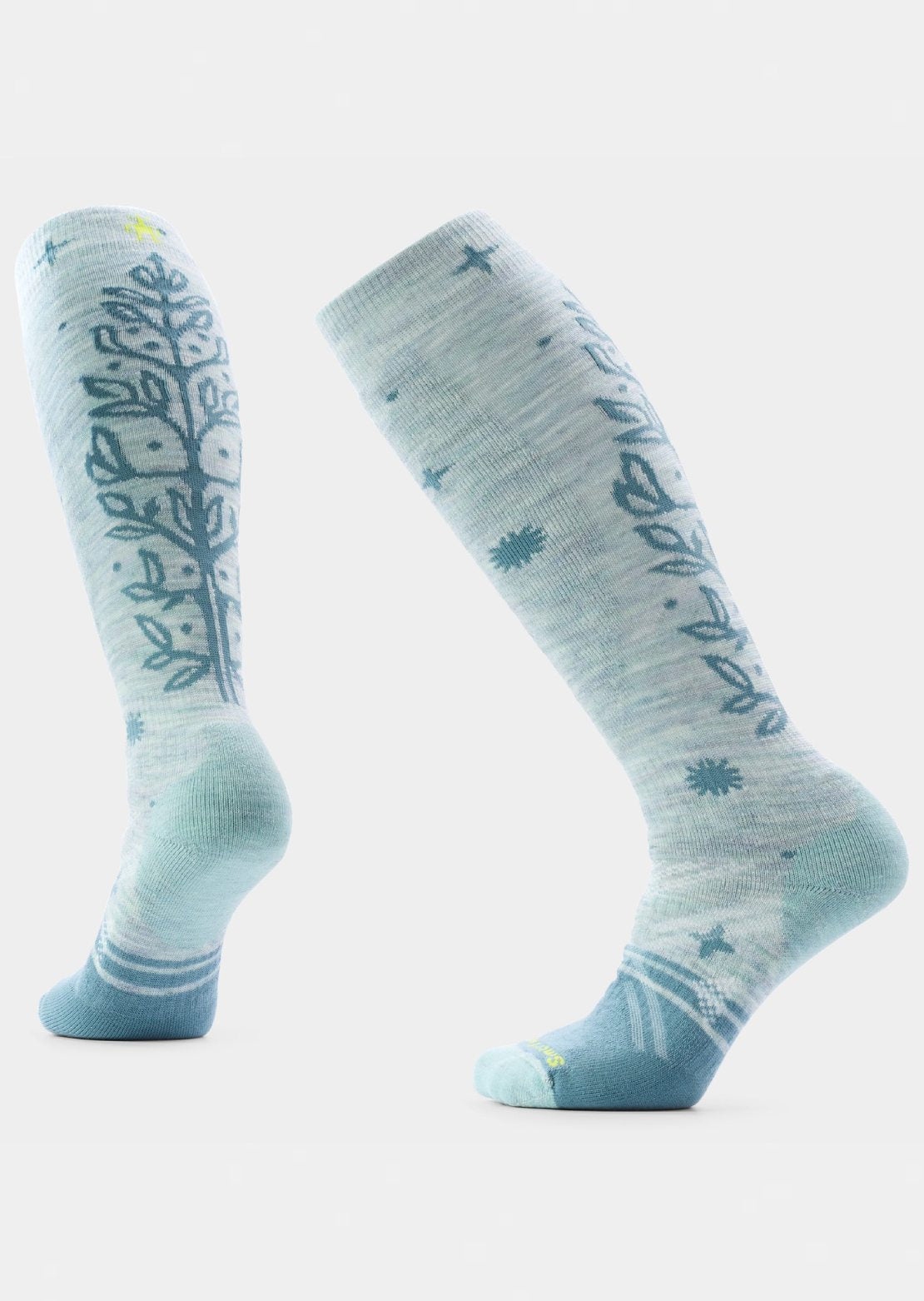 Smartwool Women's Ski Full Cushion Ice Blossom OTC Socks Frosty Green