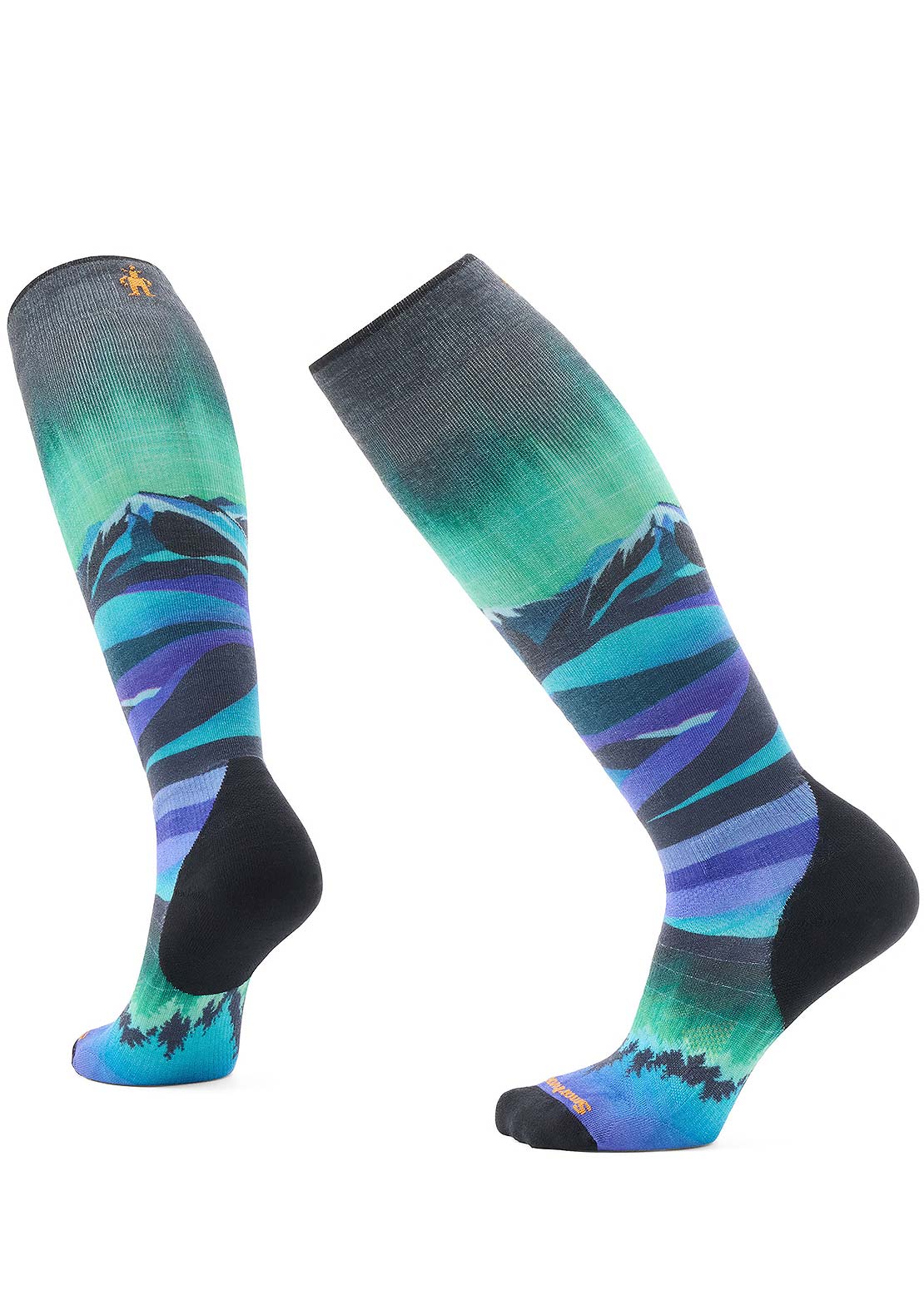 Smartwool Women's Ski Targeted Cushion Compression Print OTC Socks Black