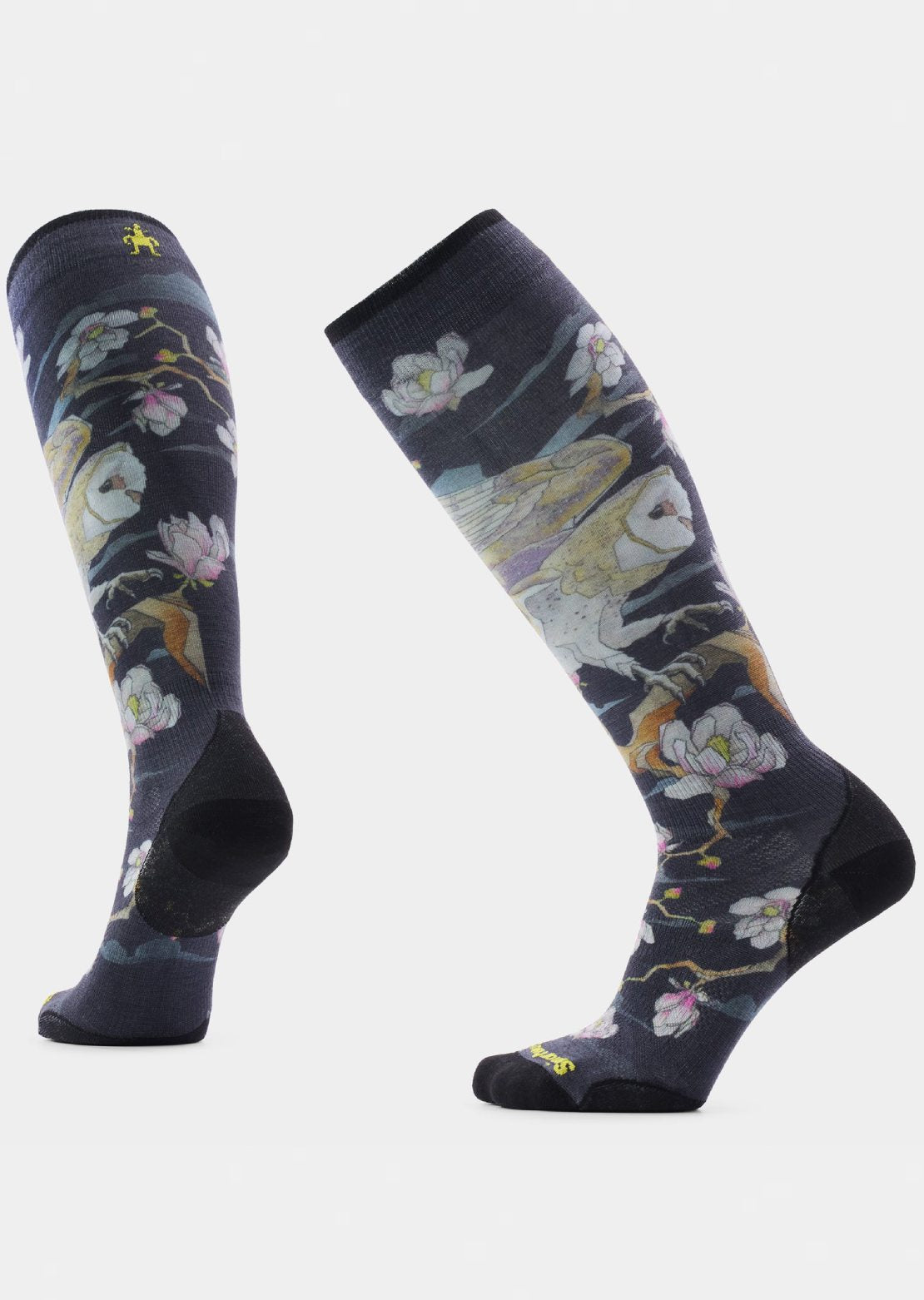 Smartwool Women's Ski Zero Cushion Nightwatcher Print OTC Socks Black