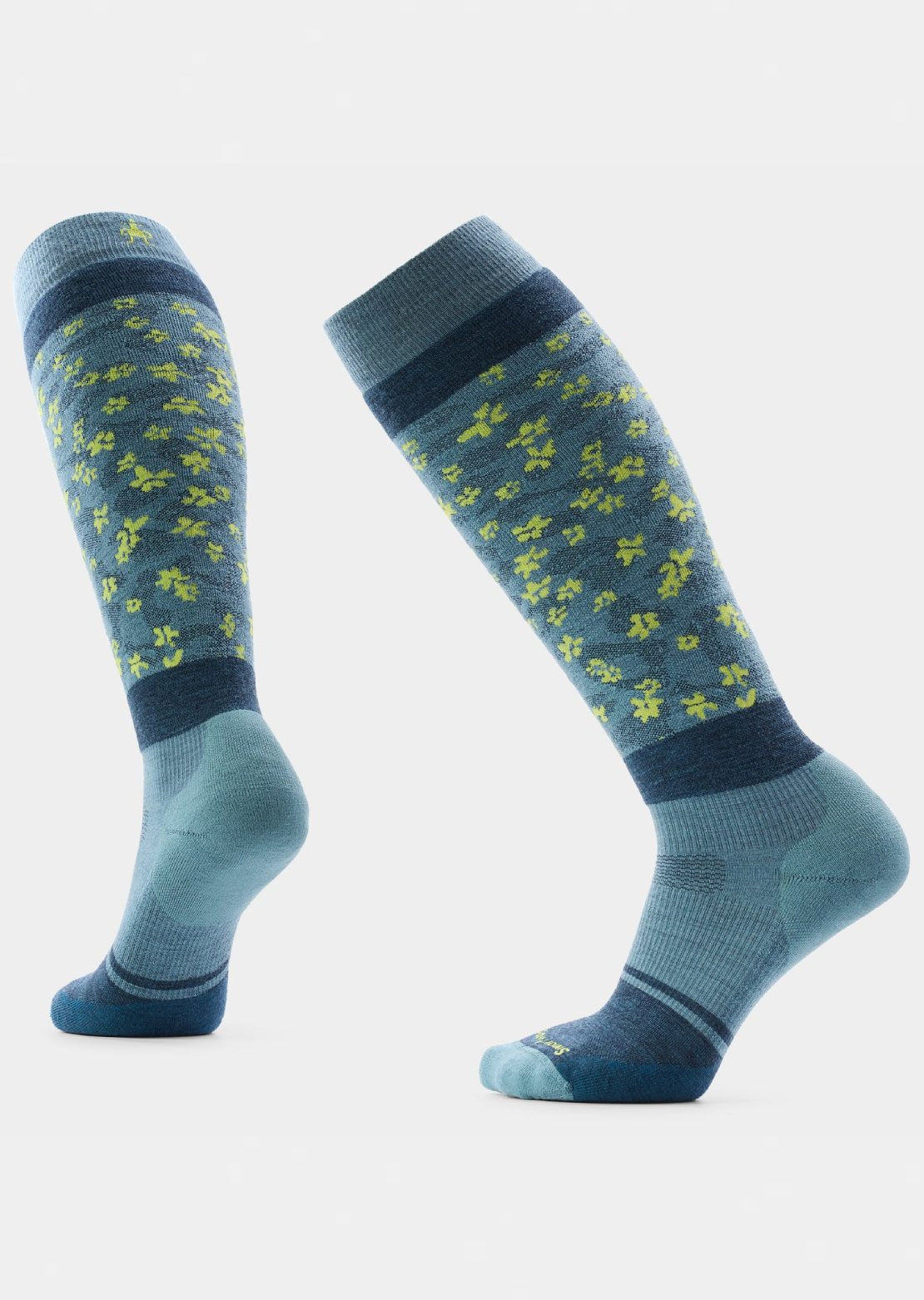 Smartwool Women's Snowboard Targeted Cushion Wild Blossom OTC Socks Dusty Teal