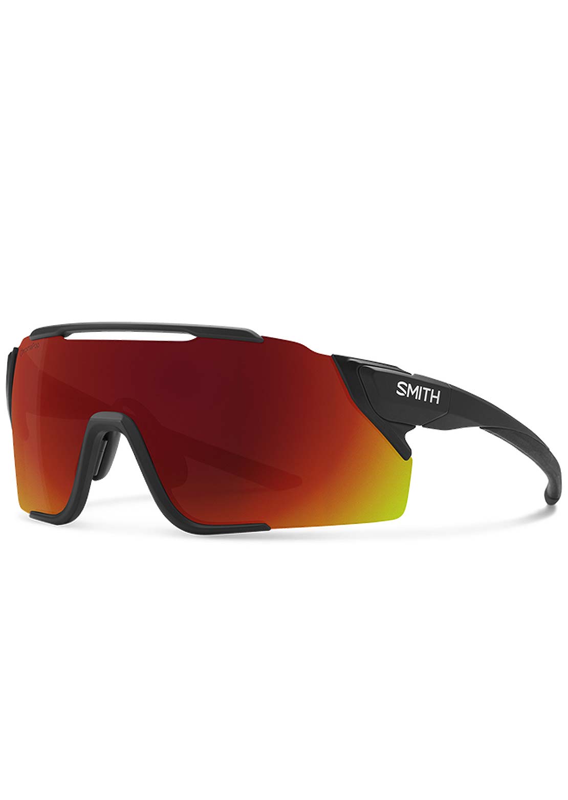 Smith Attack Mag MTB Bike Sunglasses Matte Black/Chromapop Red Mirror