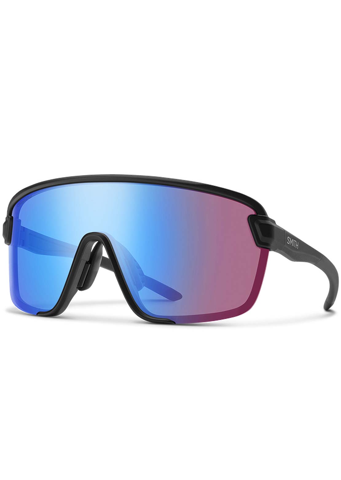 Smith Bobcat Mountain Bike Sunglasses Matte Black/ChromaPop Low Light Rose Blue Mirror