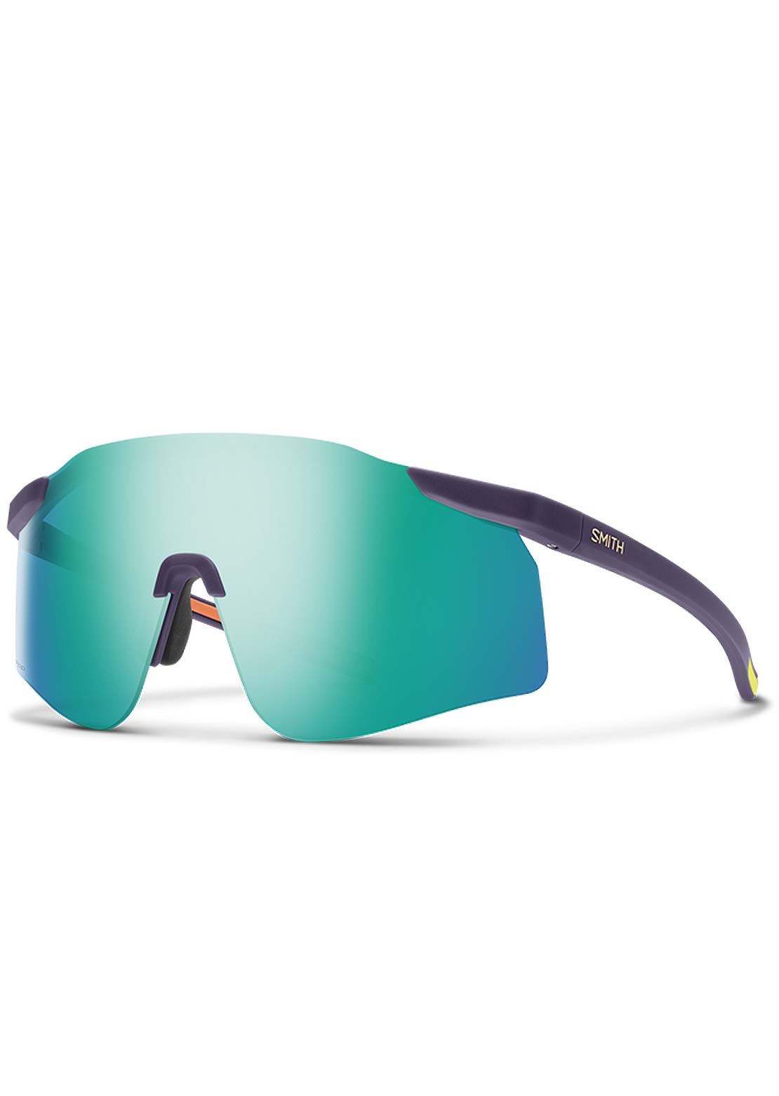 Smith Defy Split Mag Mountain Bike Sunglasses Matte Purple/Cinder/Hi Viz/ChromaPop Opal Mirror