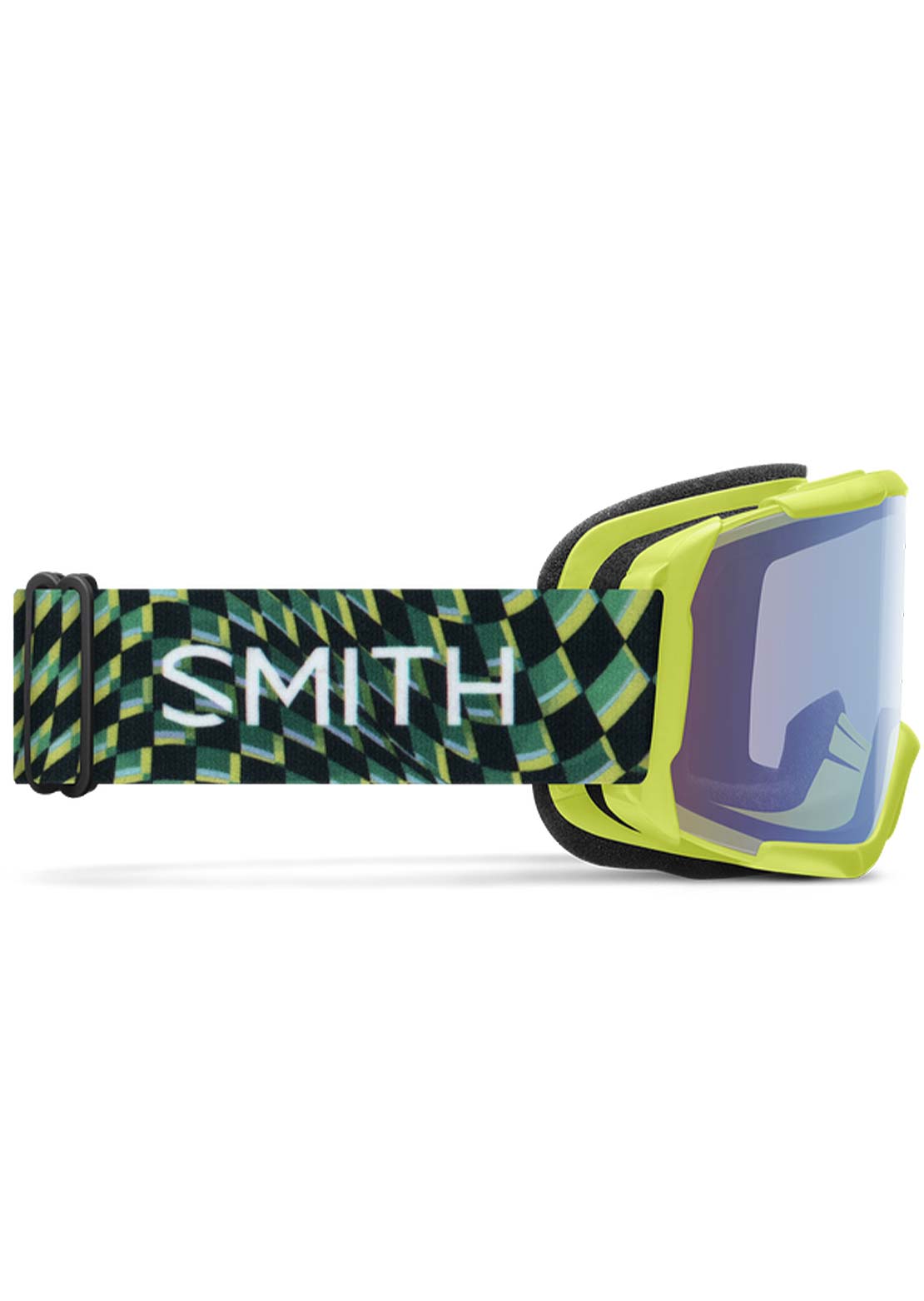 Smith Junior Daredevil Goggles Electric Lime Left Turn Blue Sensor Mirror