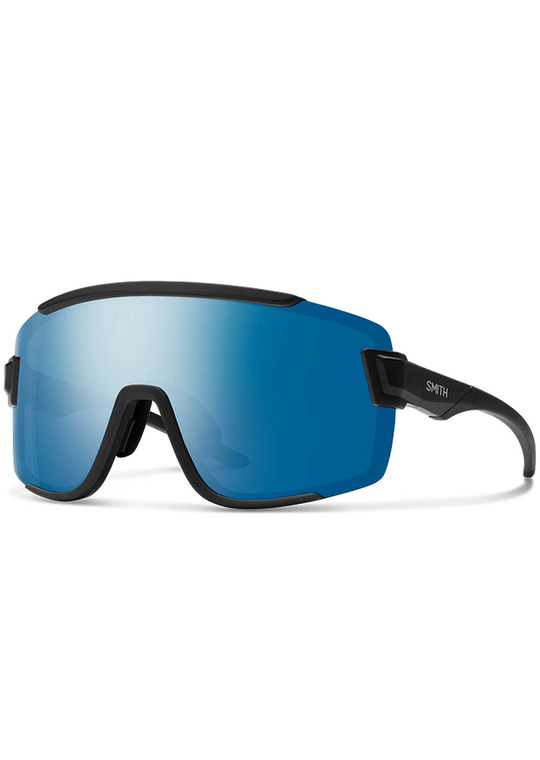 Smith Wildcat Bike Sunglasses Matte Black/Chromapop Polarized Blue Mirror