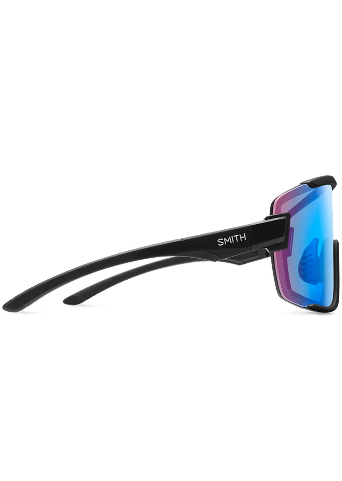 Smith Wildcat Bike Sunglasses Matte Black/Chromapop Low Light Rose Blue Mirror