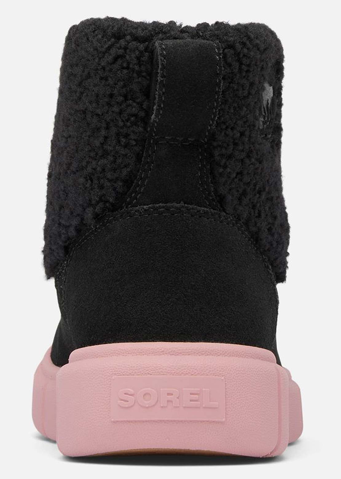 Sorel Junior Explorer III Slip-on Crazy Waterproof Boots Black/Dazed Mauve