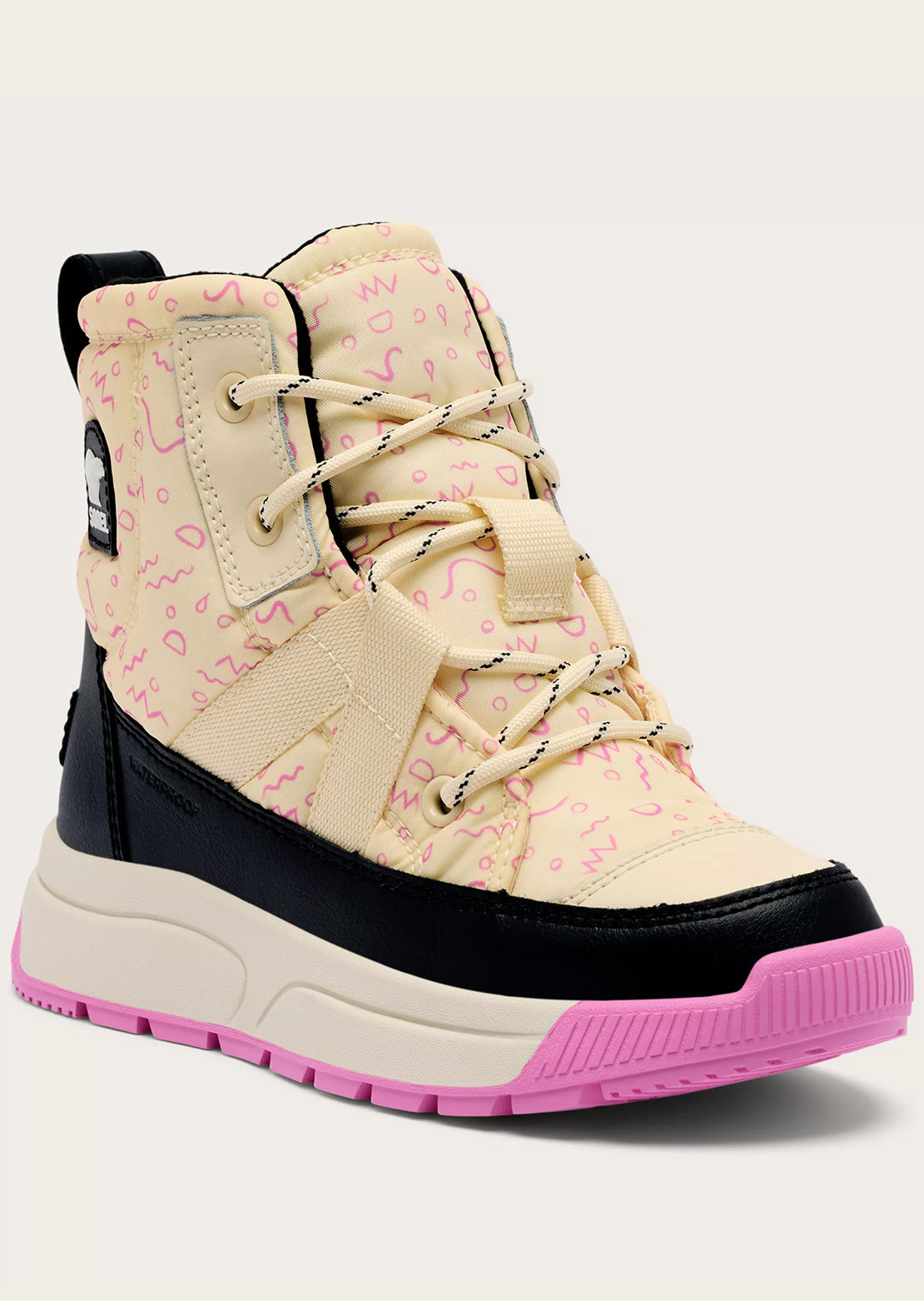 Sorel Junior Whitney III Mid Waterproof Boots Honey White/Black