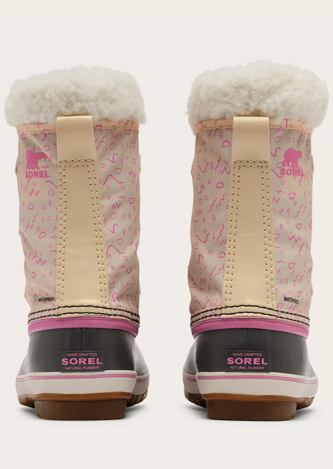 Sorel Junior Yoot Pac Nylon Waterproof Boots Honey White/Orchid