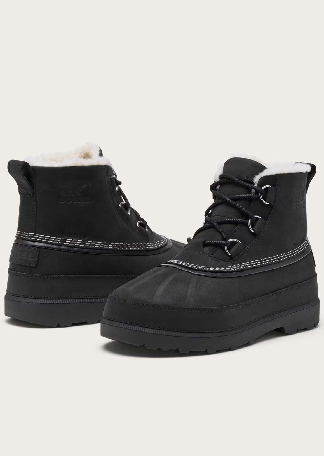 Sorel Men's Ambler Fireside Chukka Casual Boots Black/Dark Stone