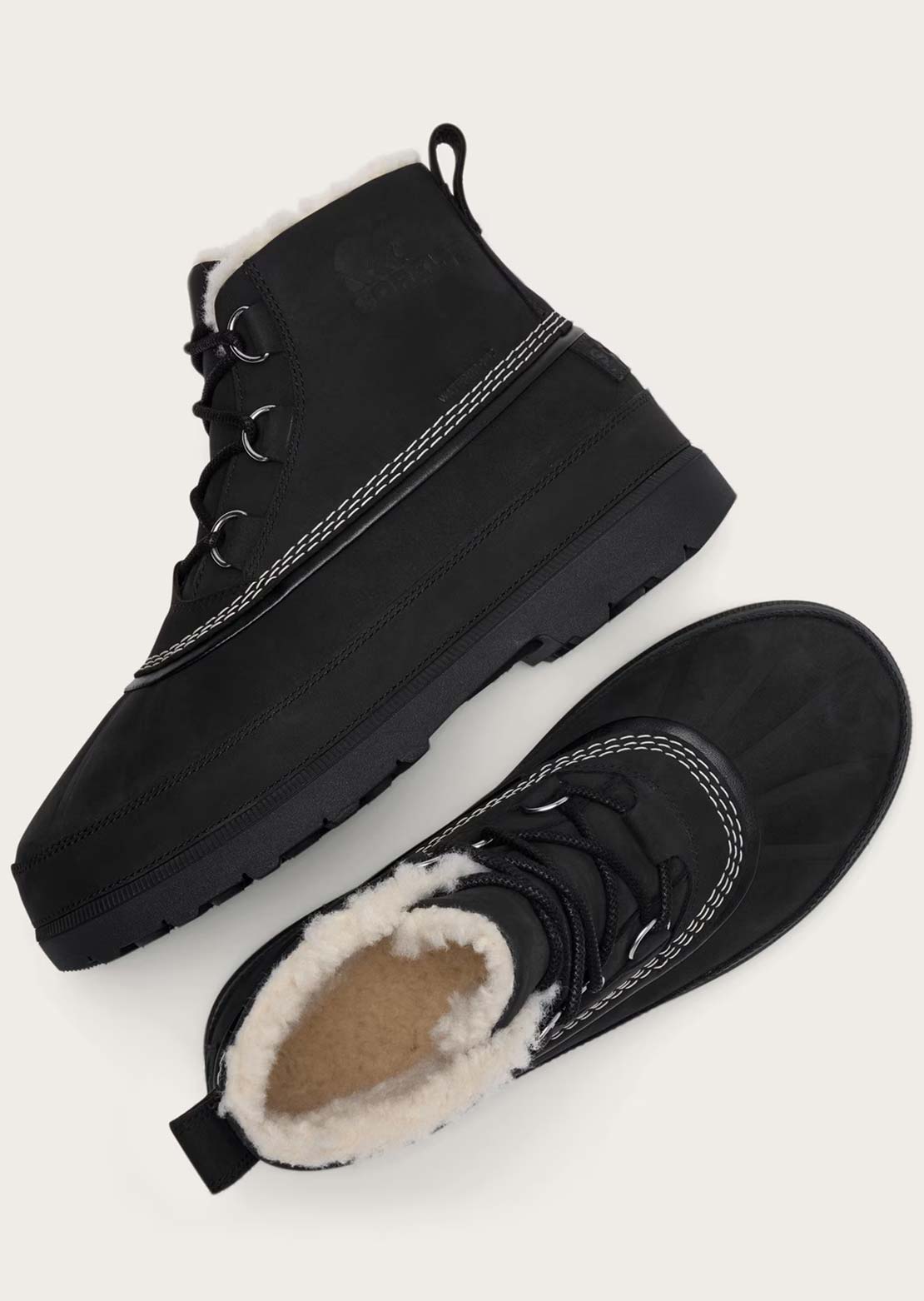 Sorel Men's Ambler Fireside Chukka Casual Boots Black/Dark Stone