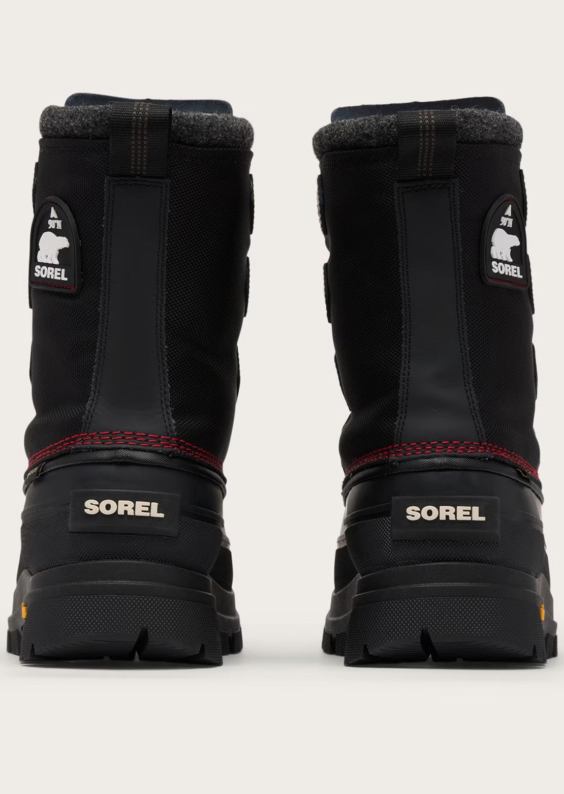 Sorel Men's Caribou Horizon GTX Winter Boots Black/Bright Red