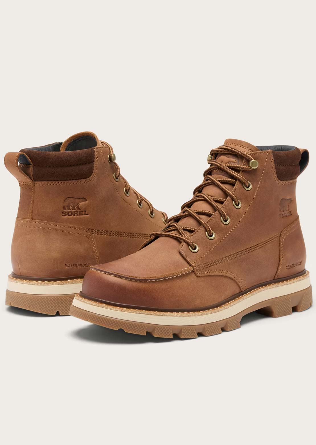 Sorel Men's Lark-47 Moc Toe Casual Boots Velvet Tan/Tobacco