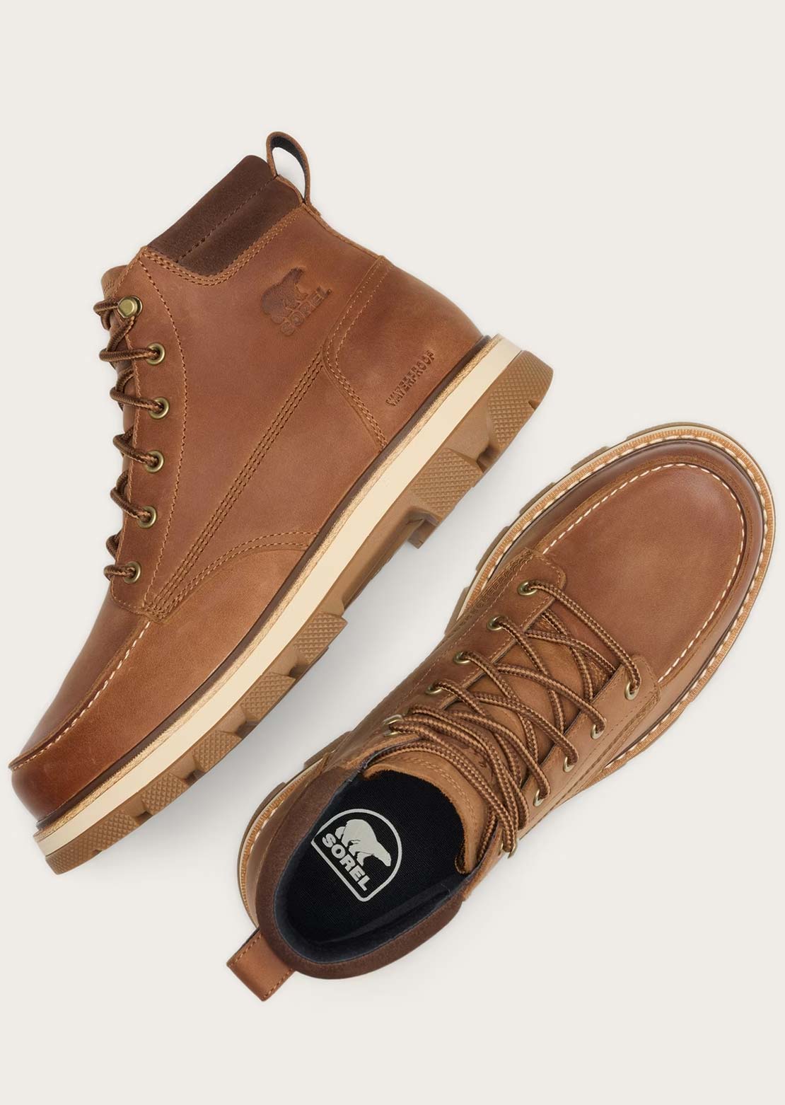 Sorel Men's Lark-47 Moc Toe Casual Boots Velvet Tan/Tobacco