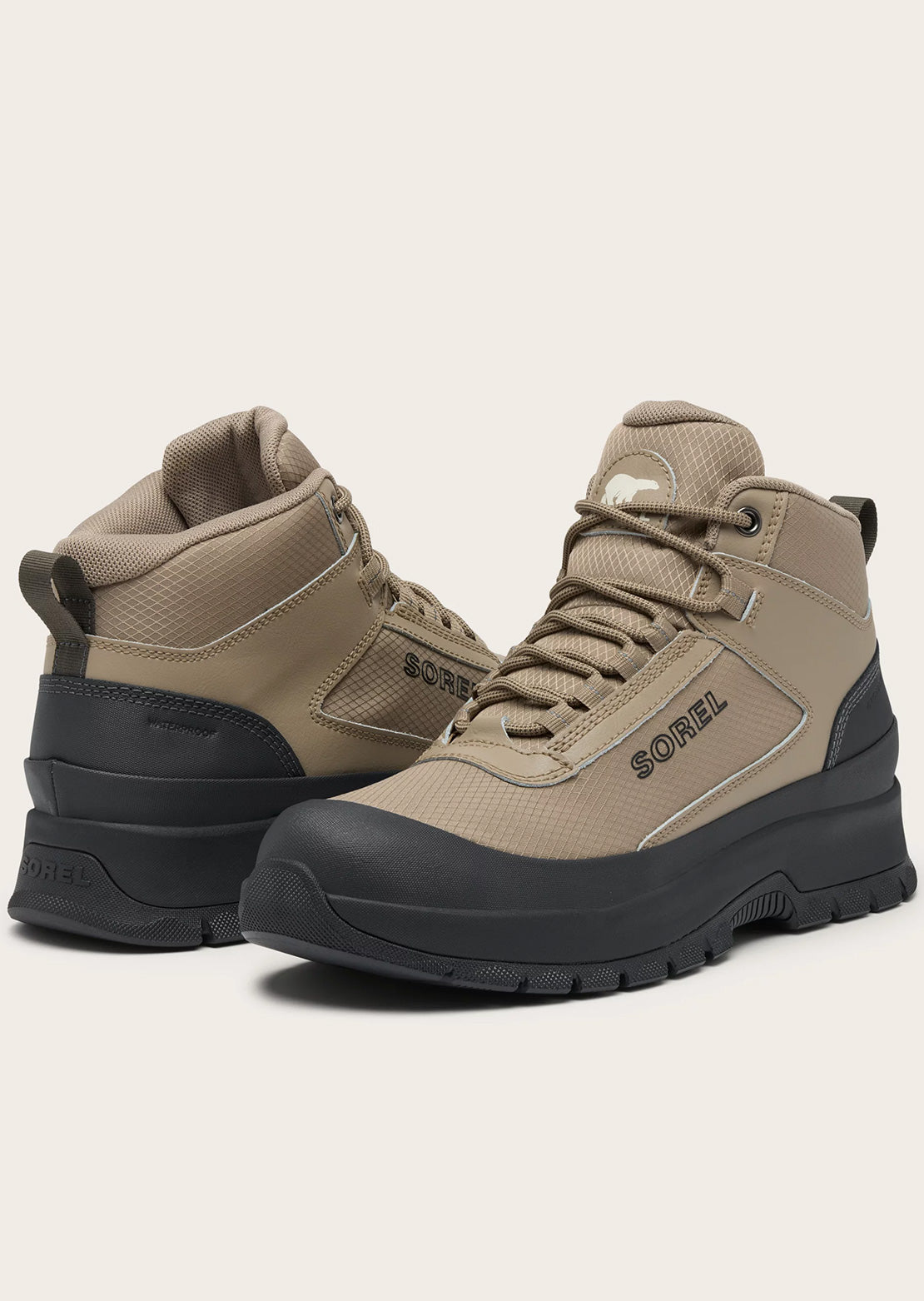 Sorel Men's Outing NW Sneaker Mid Waterproof Shoes Khaki II/Jet