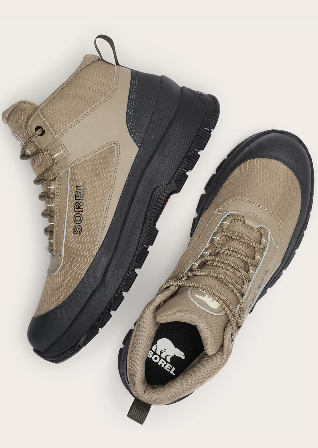 Sorel Men's Outing NW Sneaker Mid Waterproof Shoes Khaki II/Jet