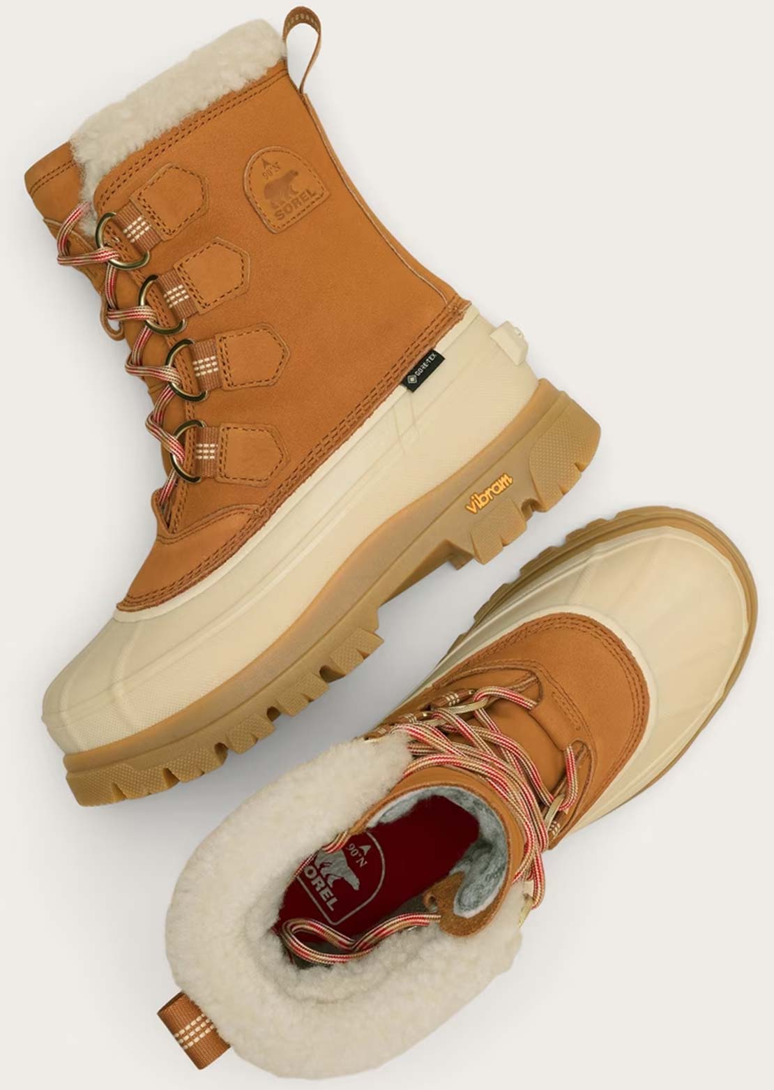 Sorel Women's Caribou Horizon GORE-TEX Boots Canyon Gold/Honey White