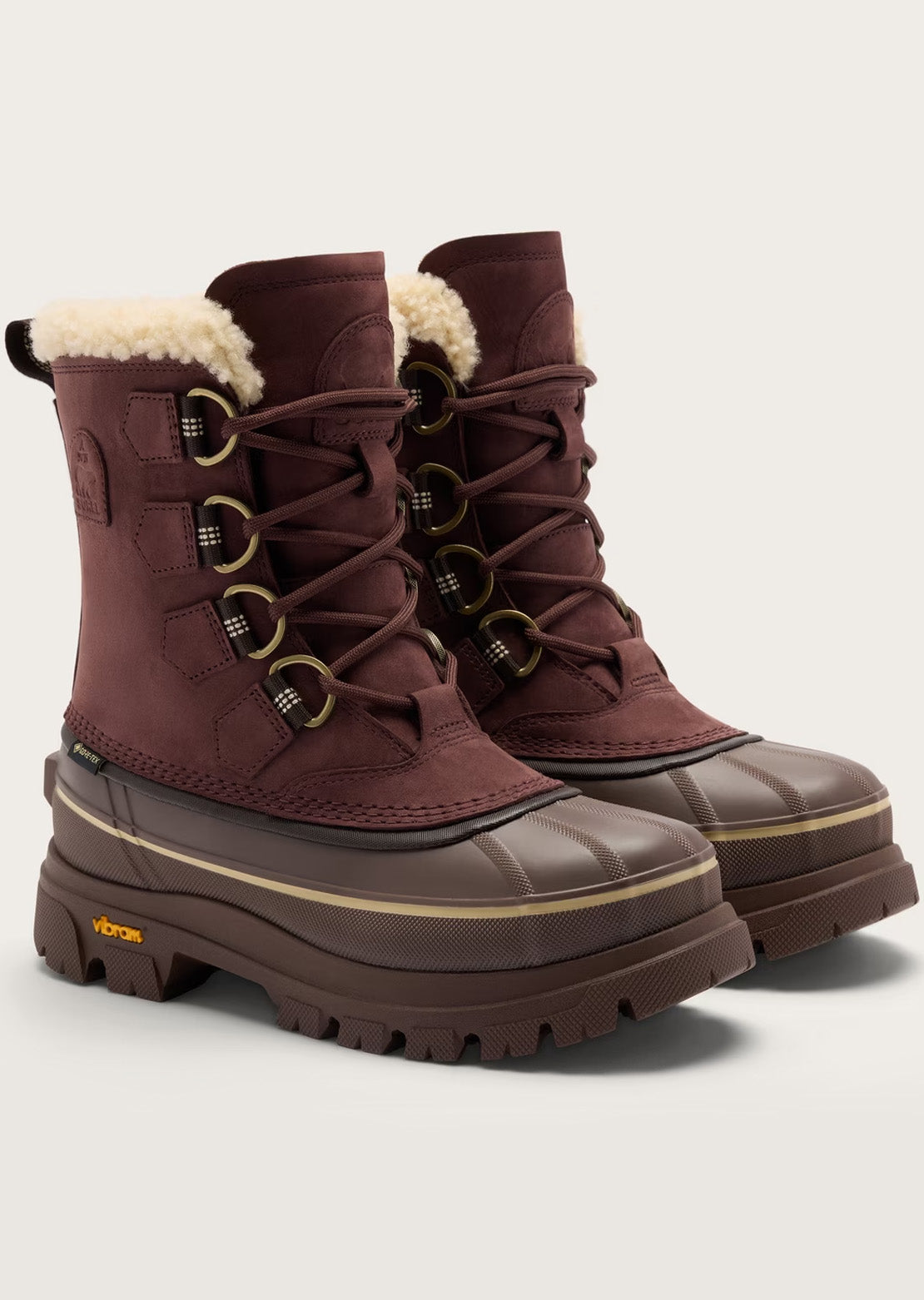 Sorel Women's Caribou Horizon GTX Winter Boots Red Lodge/Tobacco