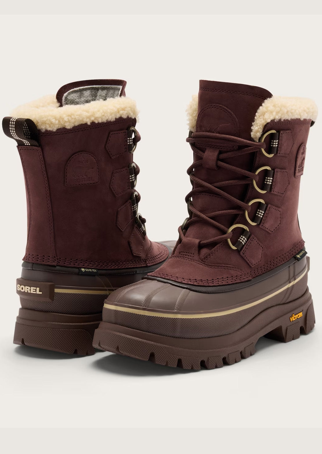 Sorel Women's Caribou Horizon GTX Winter Boots Red Lodge/Tobacco