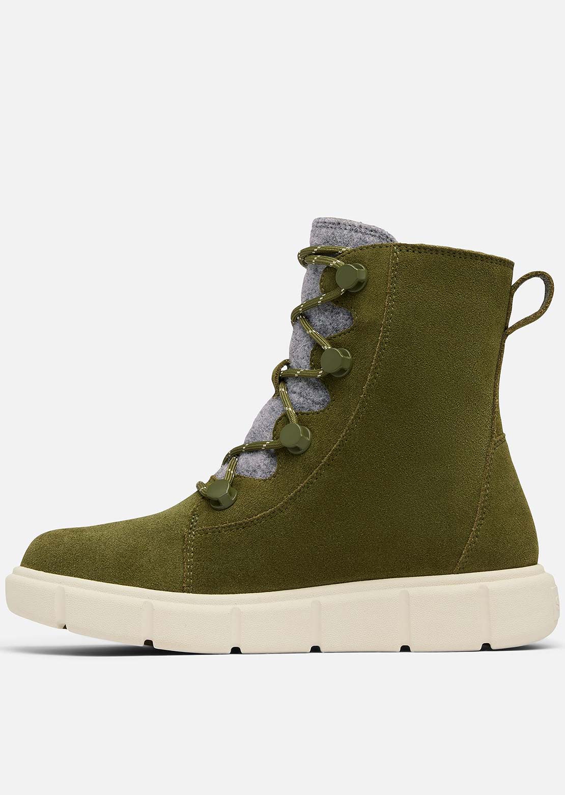 Sorel Women's Explorer III Joan Waterproof Boots Utility Green/Chalk
