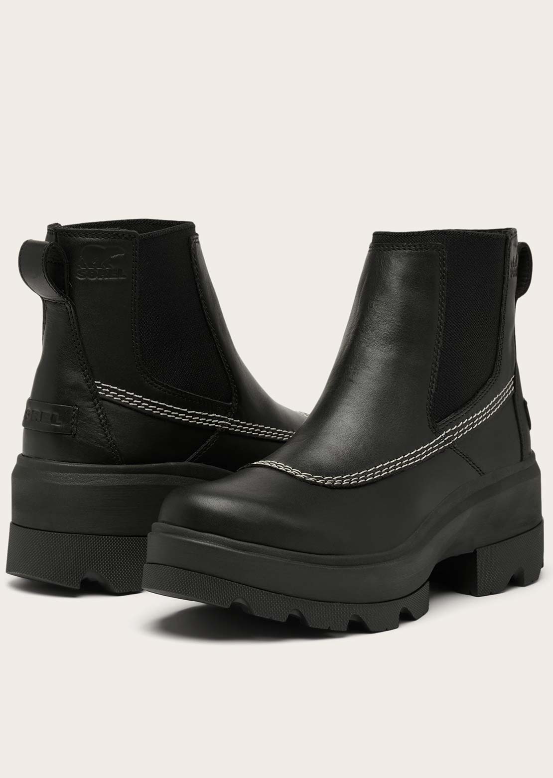 Sorel Women's Joan FRWD Chelsea Boots Black/Bleached Ceramic