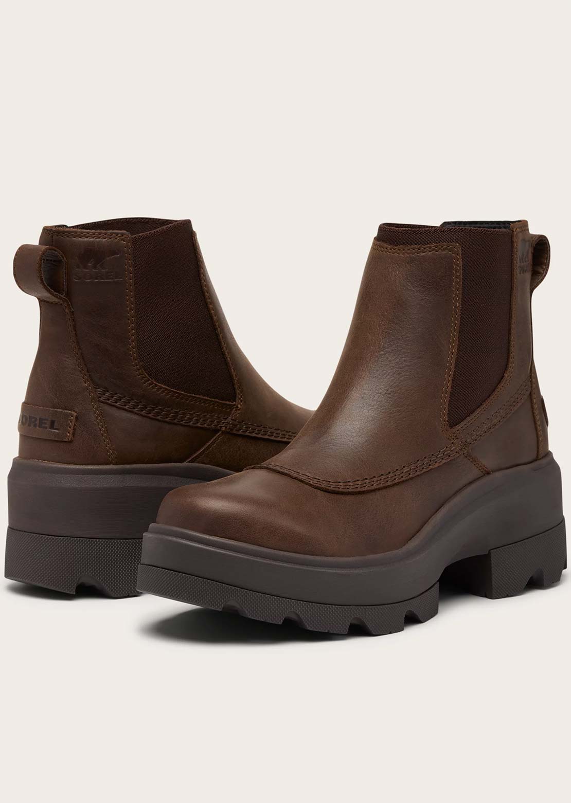 Sorel Women's Joan FRWD Chelsea Boots Tobacco/Blackened Brown