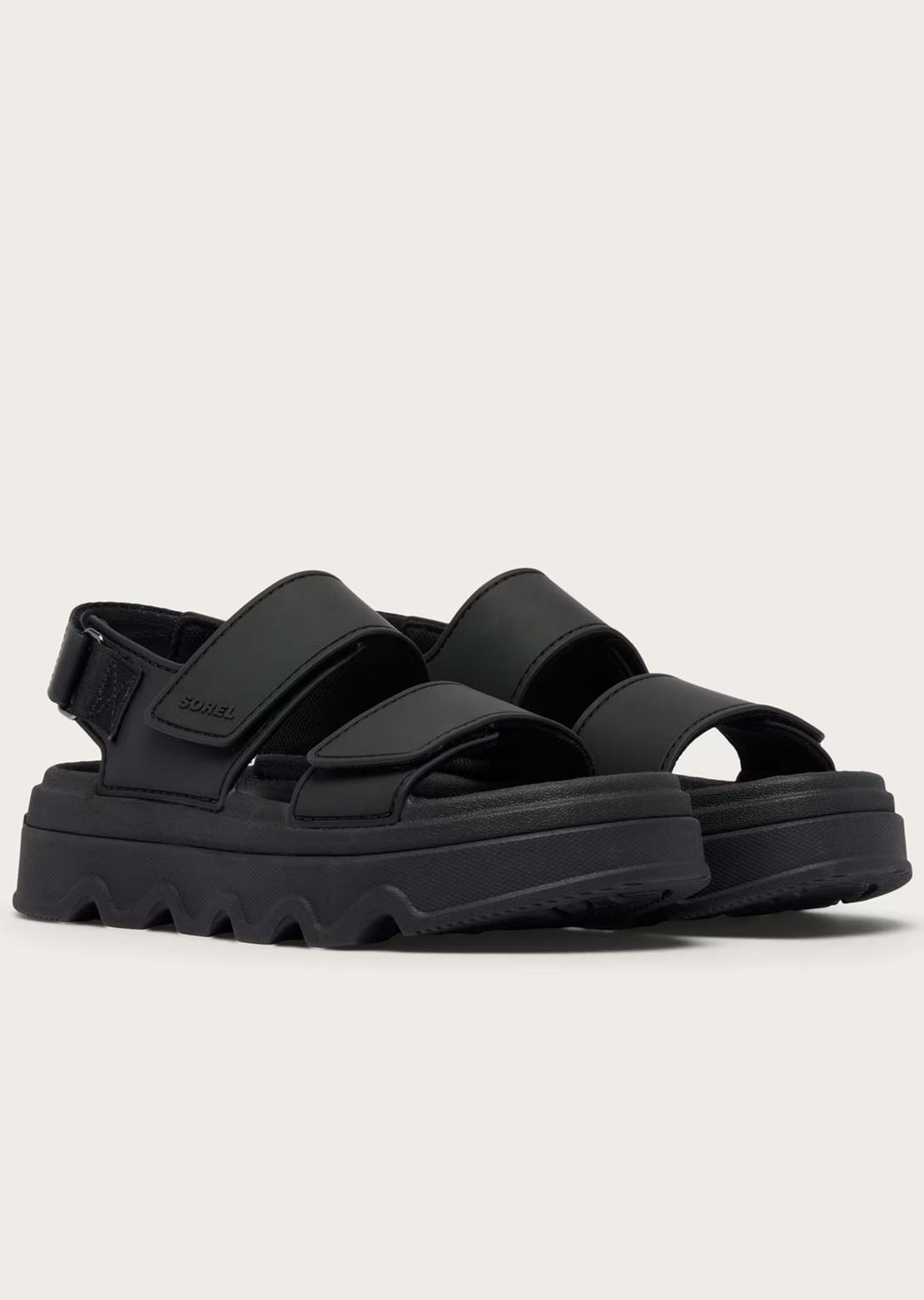 Sorel Women's Kinetic Sunchase Ankle Strap Sandals Black/Sea Salt