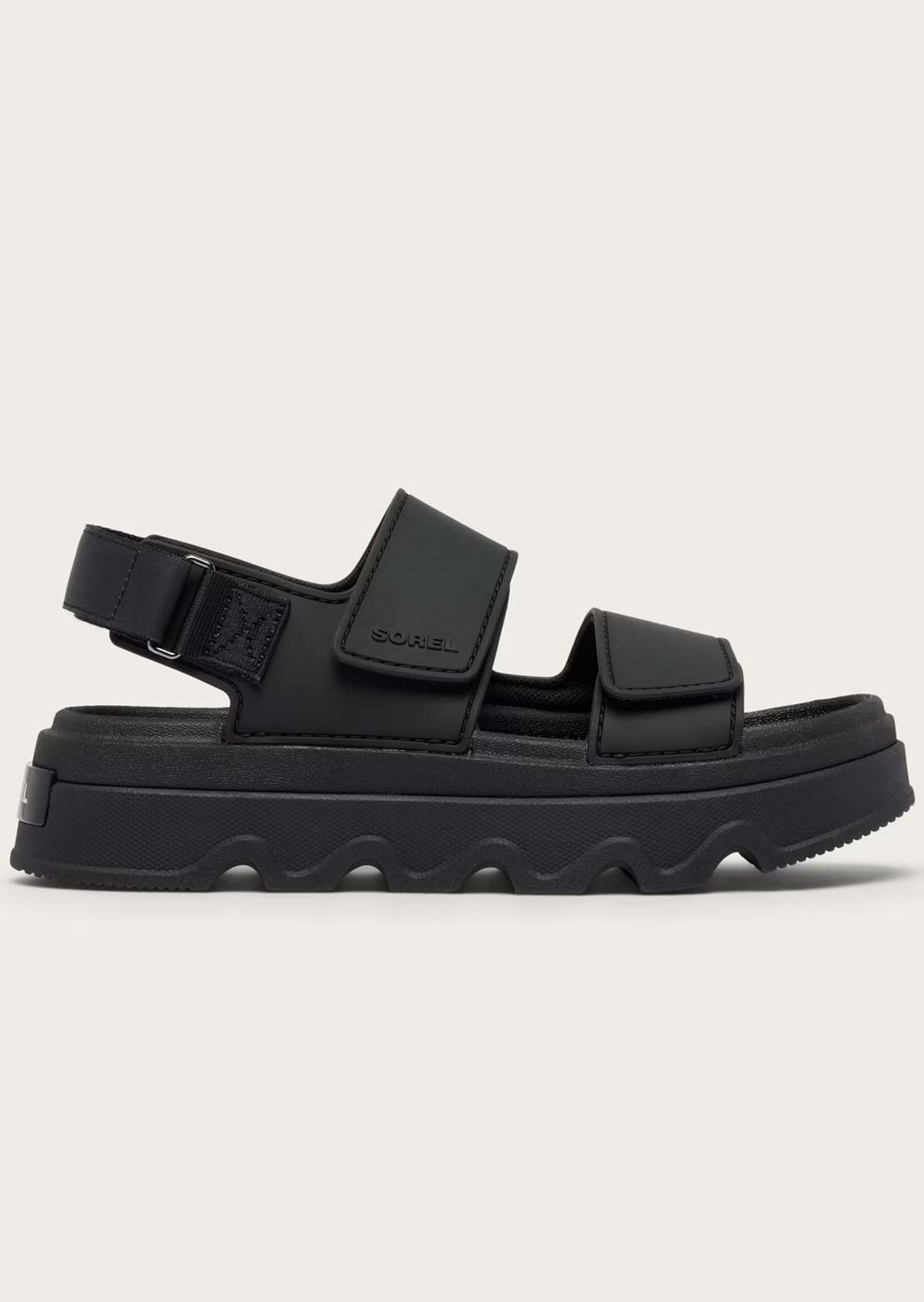 Sorel Women's Kinetic Sunchase Ankle Strap Sandals Black/Sea Salt