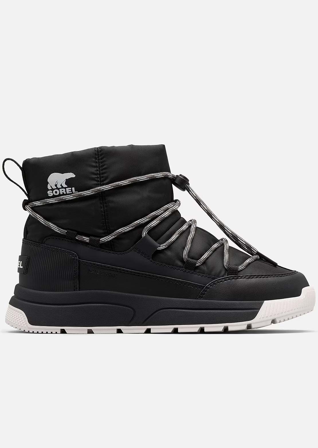 Sorel Women's Whitney III Slip-On Waterproof Boots Utility Black/Sea Salt