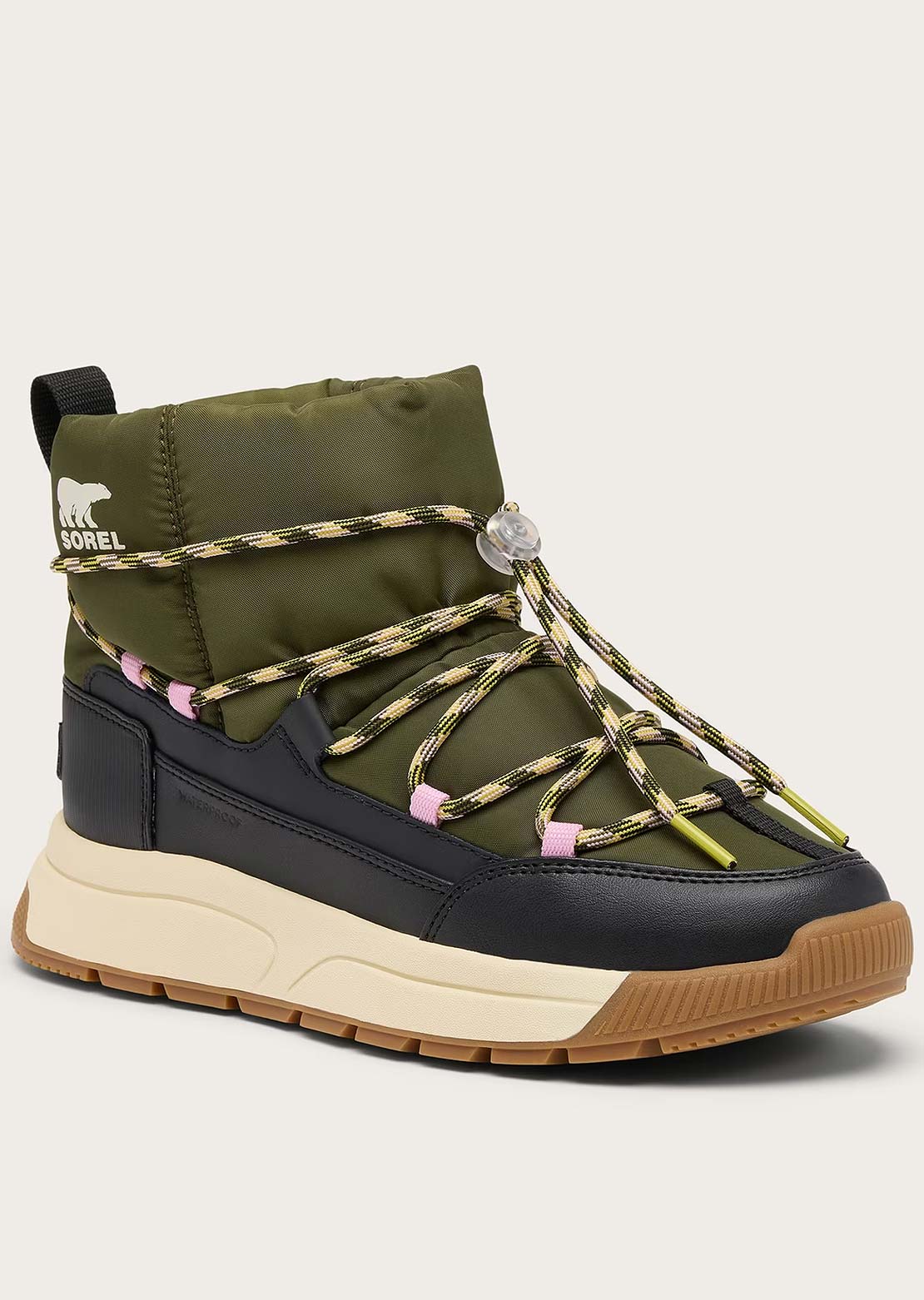 Sorel Women's Whitney III Slip-On Waterproof Boots Utility Green/Black