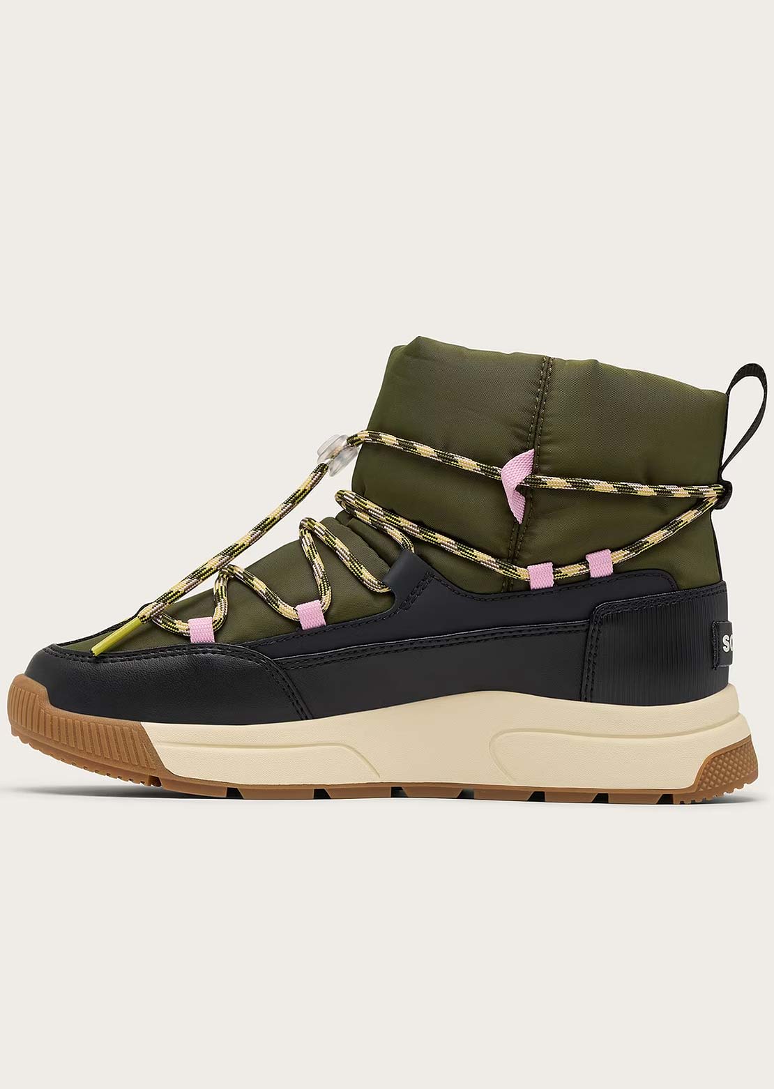 Sorel Women's Whitney III Slip-On Waterproof Boots Utility Green/Black