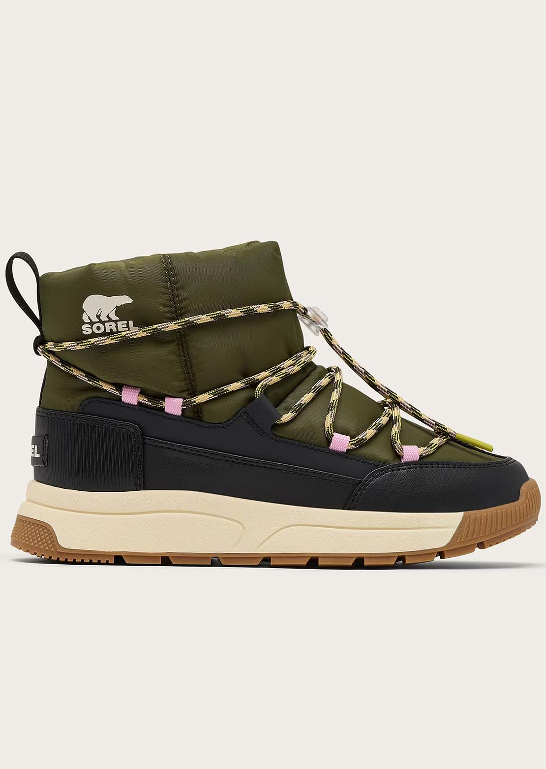 Sorel Women's Whitney III Slip-On Waterproof Boots Utility Green/Black
