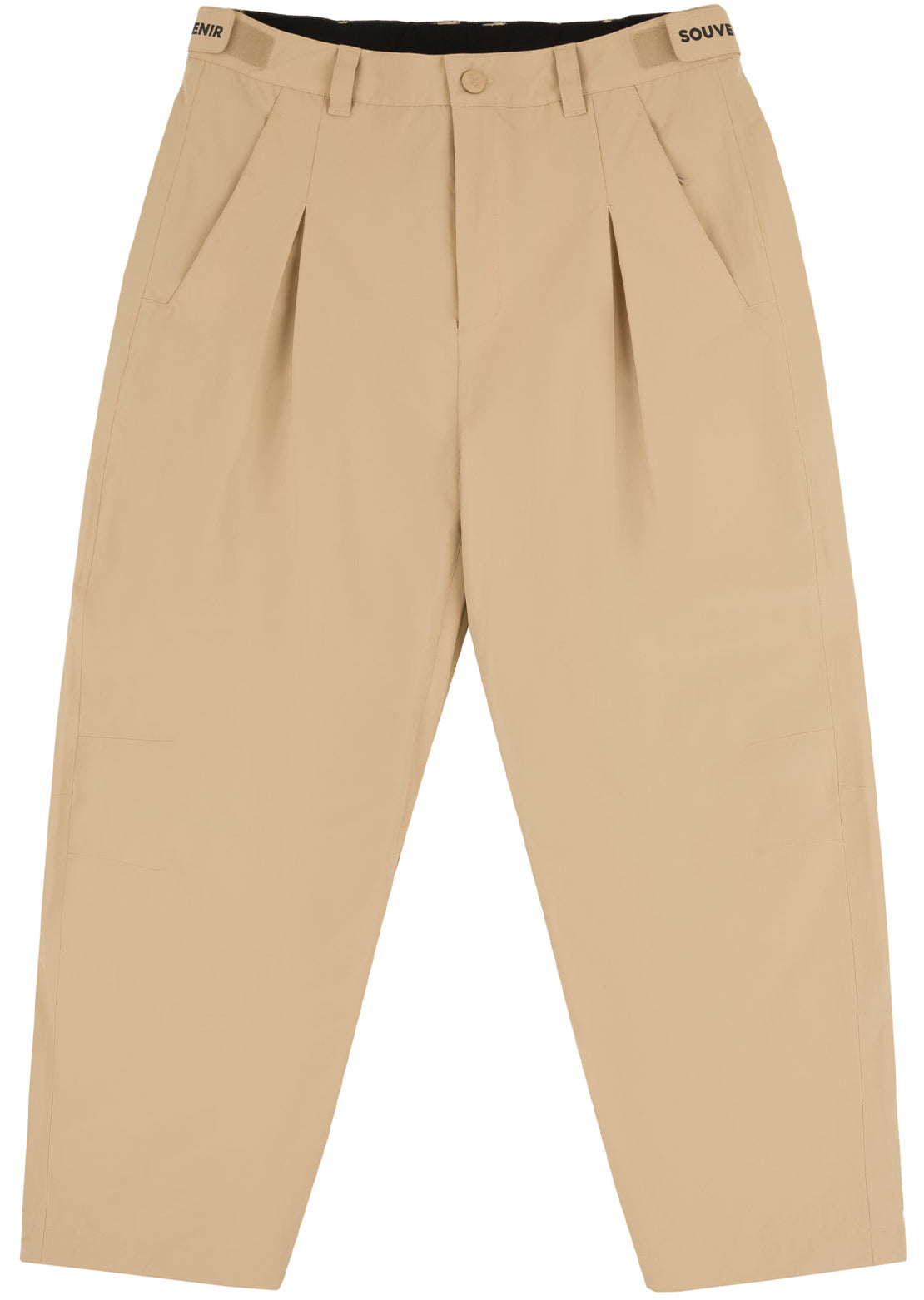 Souvenir Men's Pleated Chino Pants British Khaki
