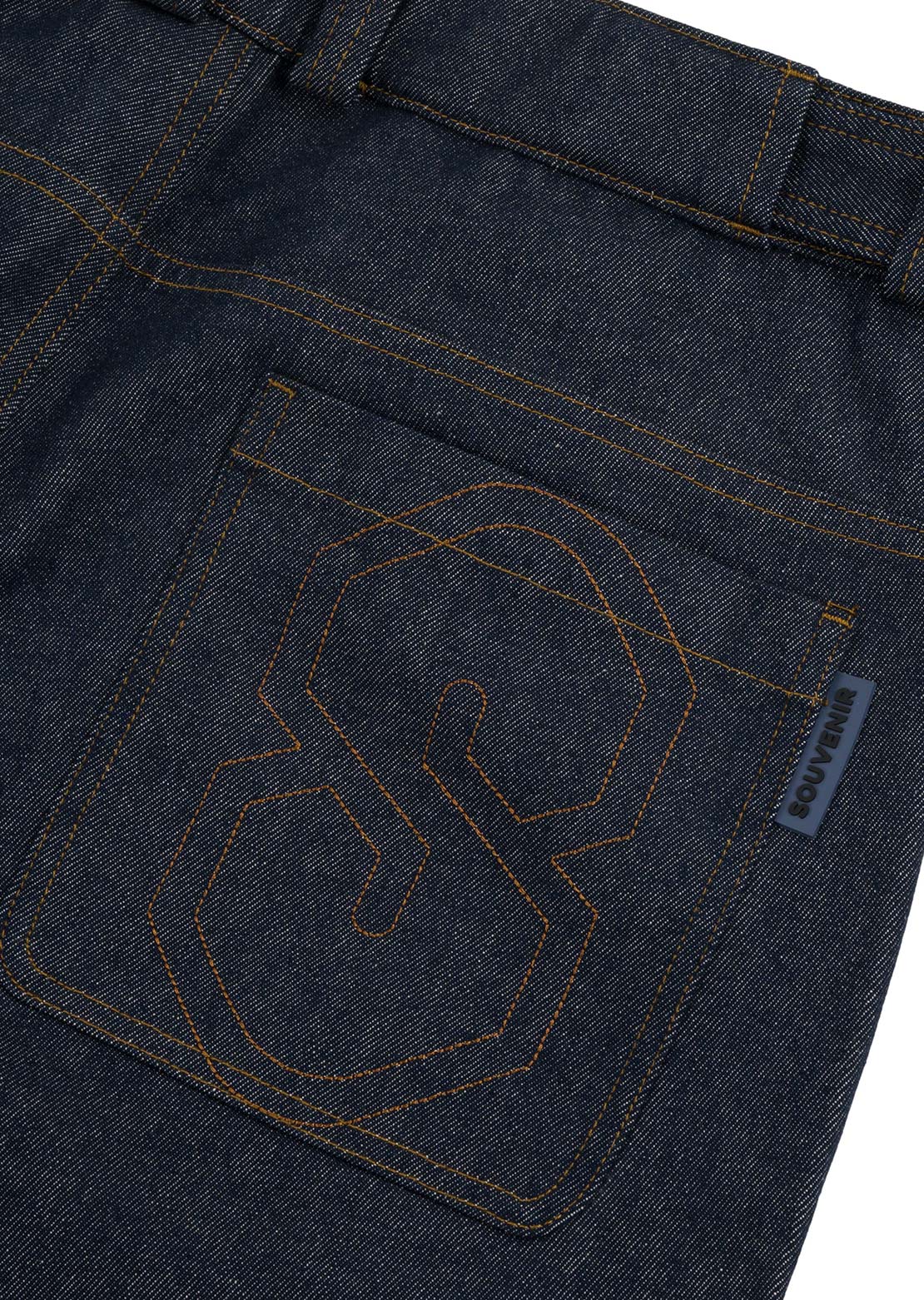 Souvenir Unisex 3 Ply Denim Pants Dark Indigo
