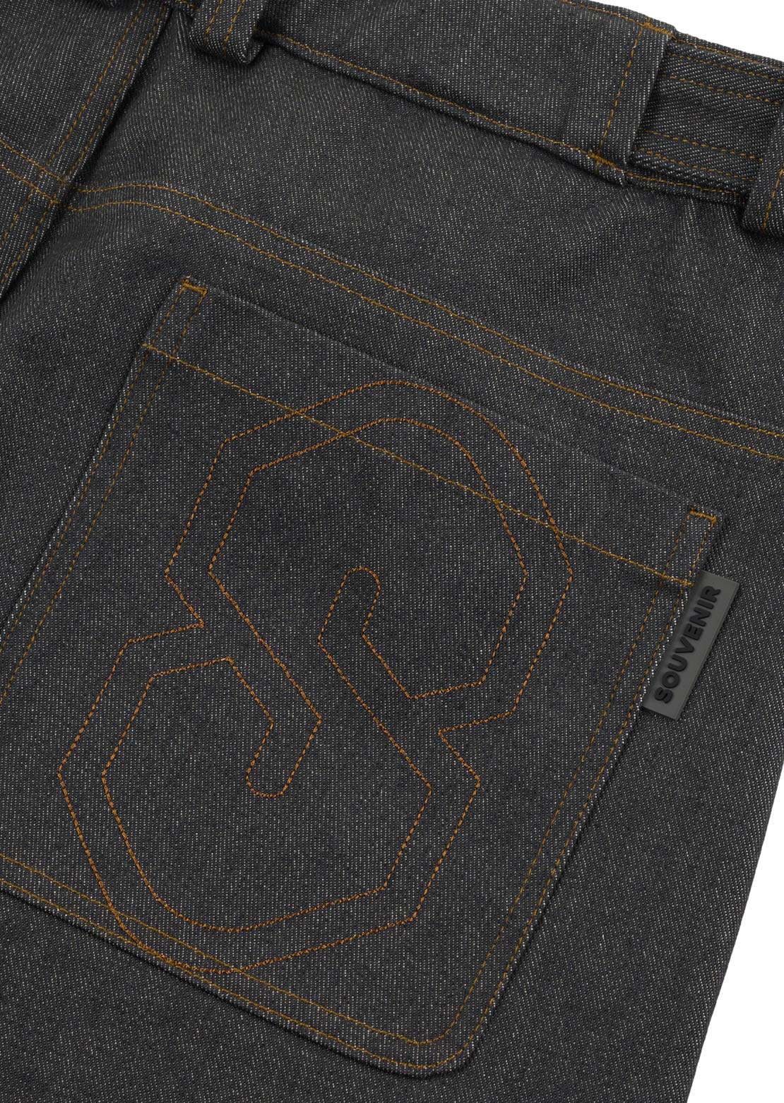 Souvenir Unisex 3 Ply Denim Pants Faded Grey