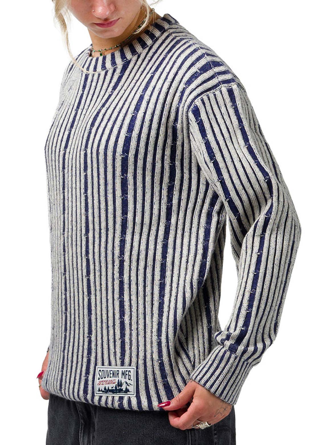 Souvenir Unisex Chunky Knit Sweater Navy
