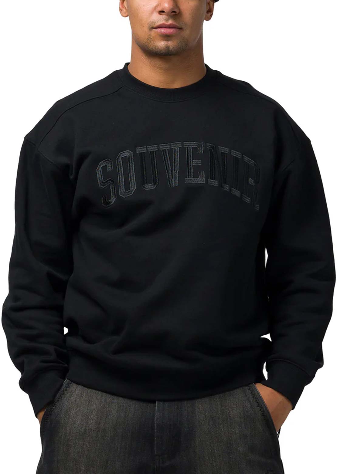 Souvenir Unisex Collegiate Crewneck Black