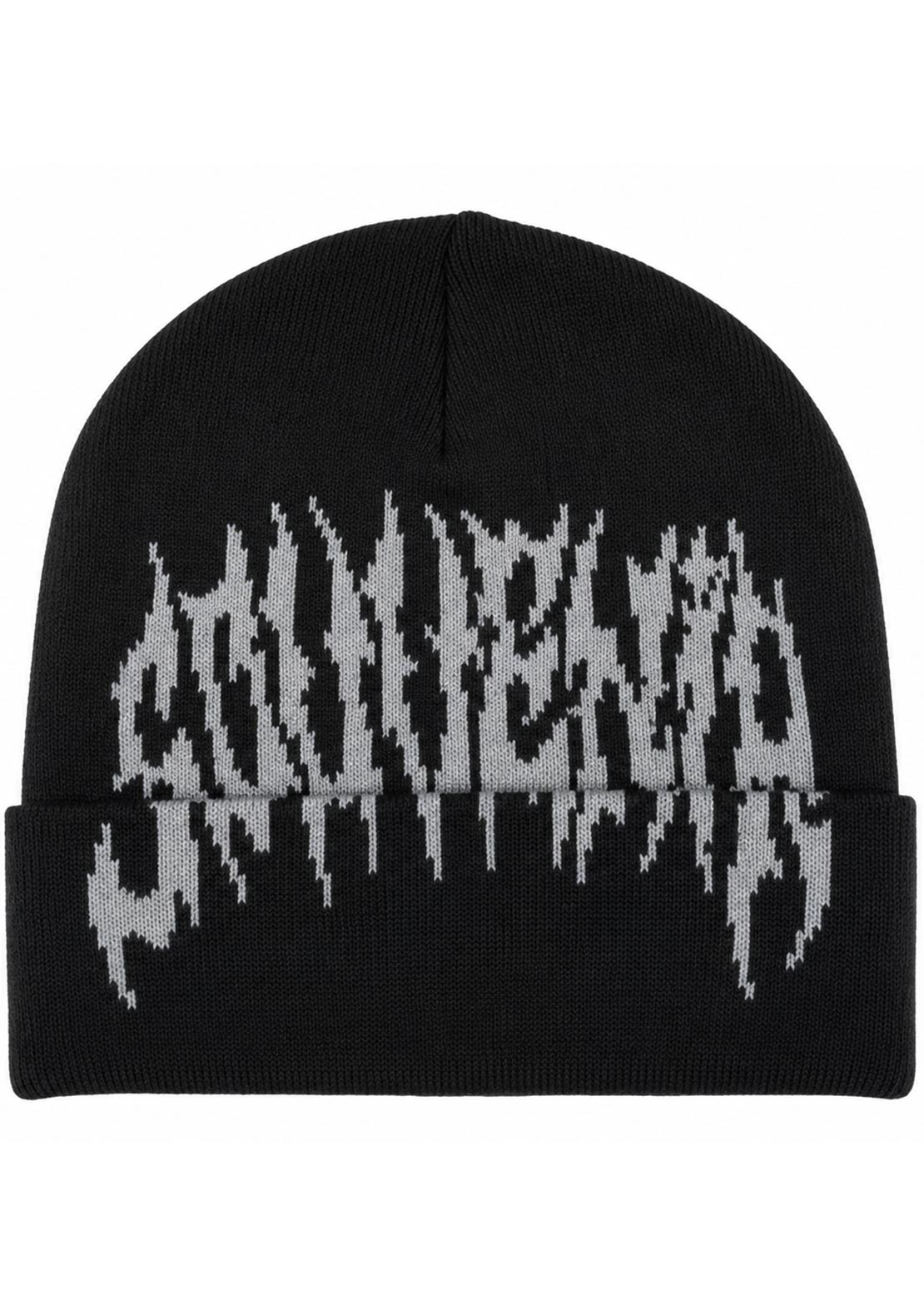 Souvenir Unisex Dirty Cuff Beanie Black