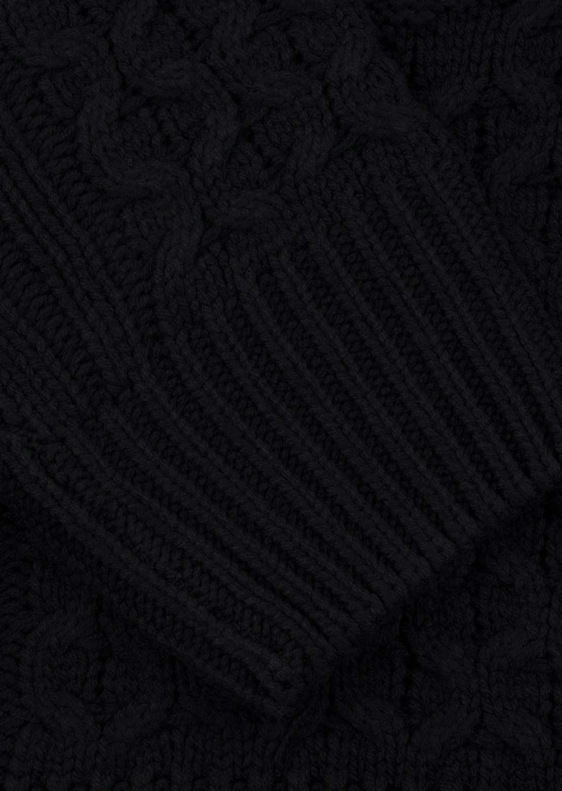 Souvenir Unisex Engineered Cable Knit Sweater Black