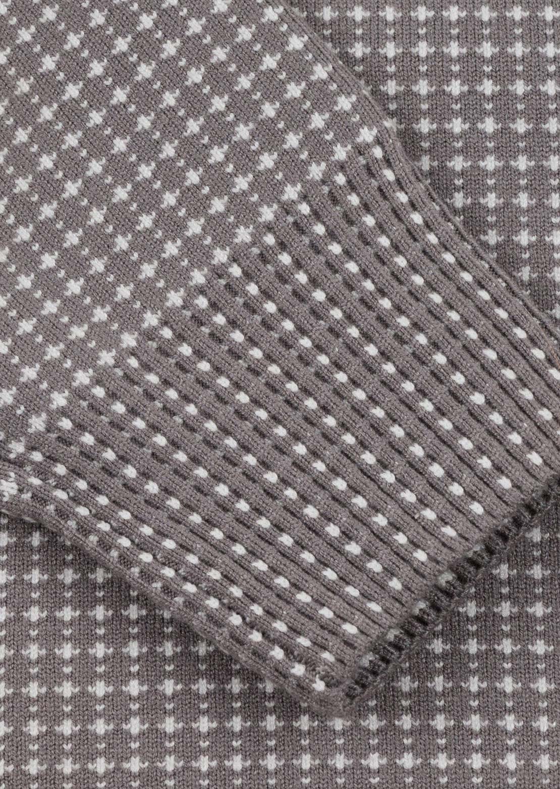Souvenir Unisex Jacquard Knit Sweater Cool Grey