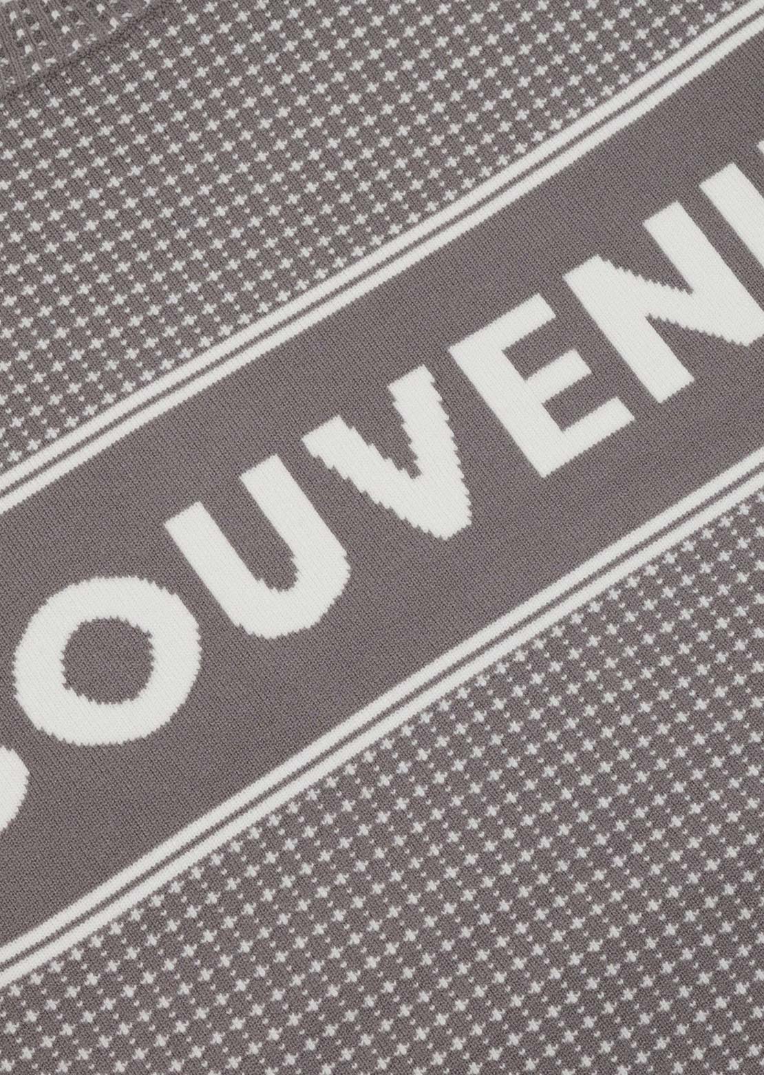 Souvenir Unisex Jacquard Knit Sweater Cool Grey