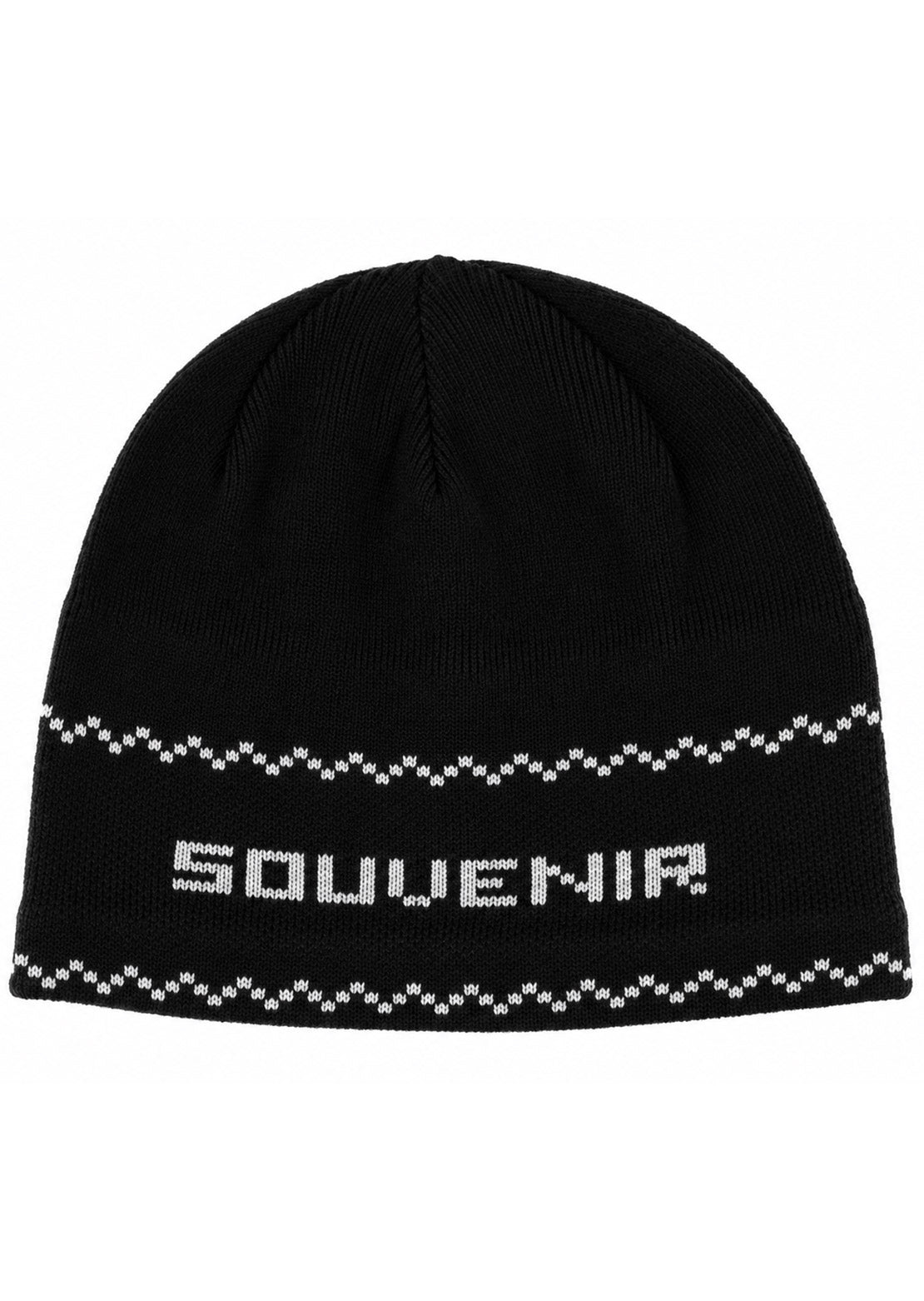 Souvenir Unisex Jacquard Skully Beanie Black