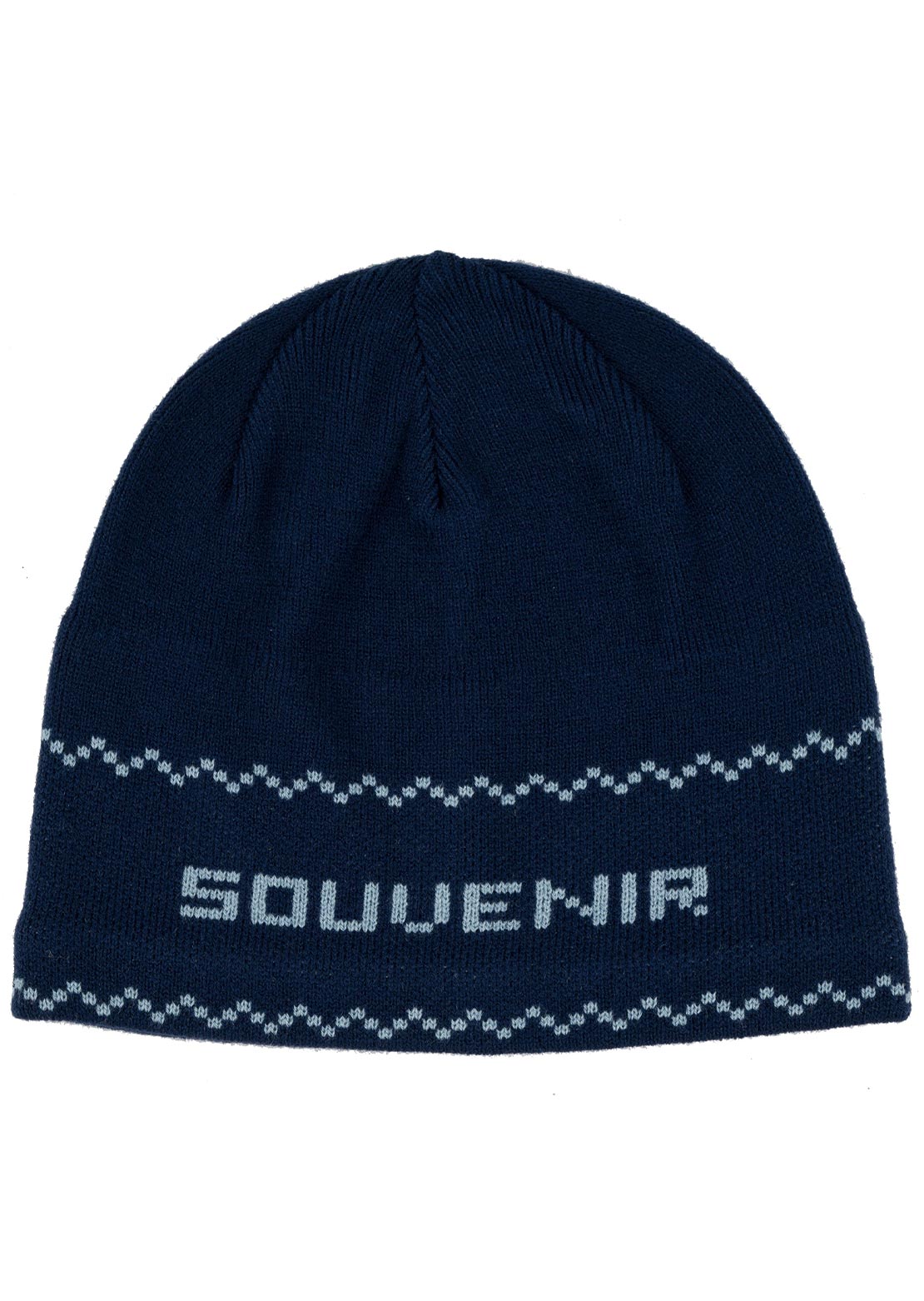 Souvenir Unisex Jacquard Skully Beanie Navy