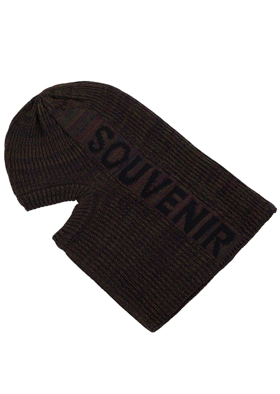 Souvenir Unisex Multi Yarn Burgular Mask Chocolate