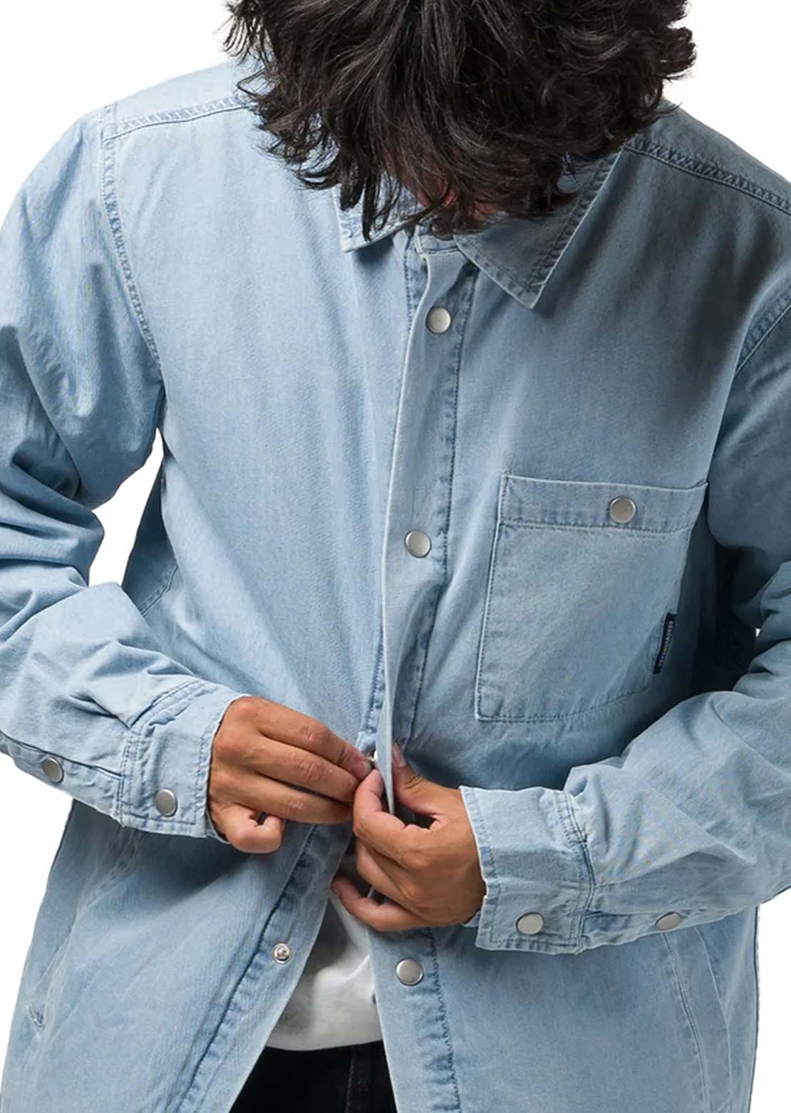 Souvenir Unisex Quilted Denim Button Up Shirt