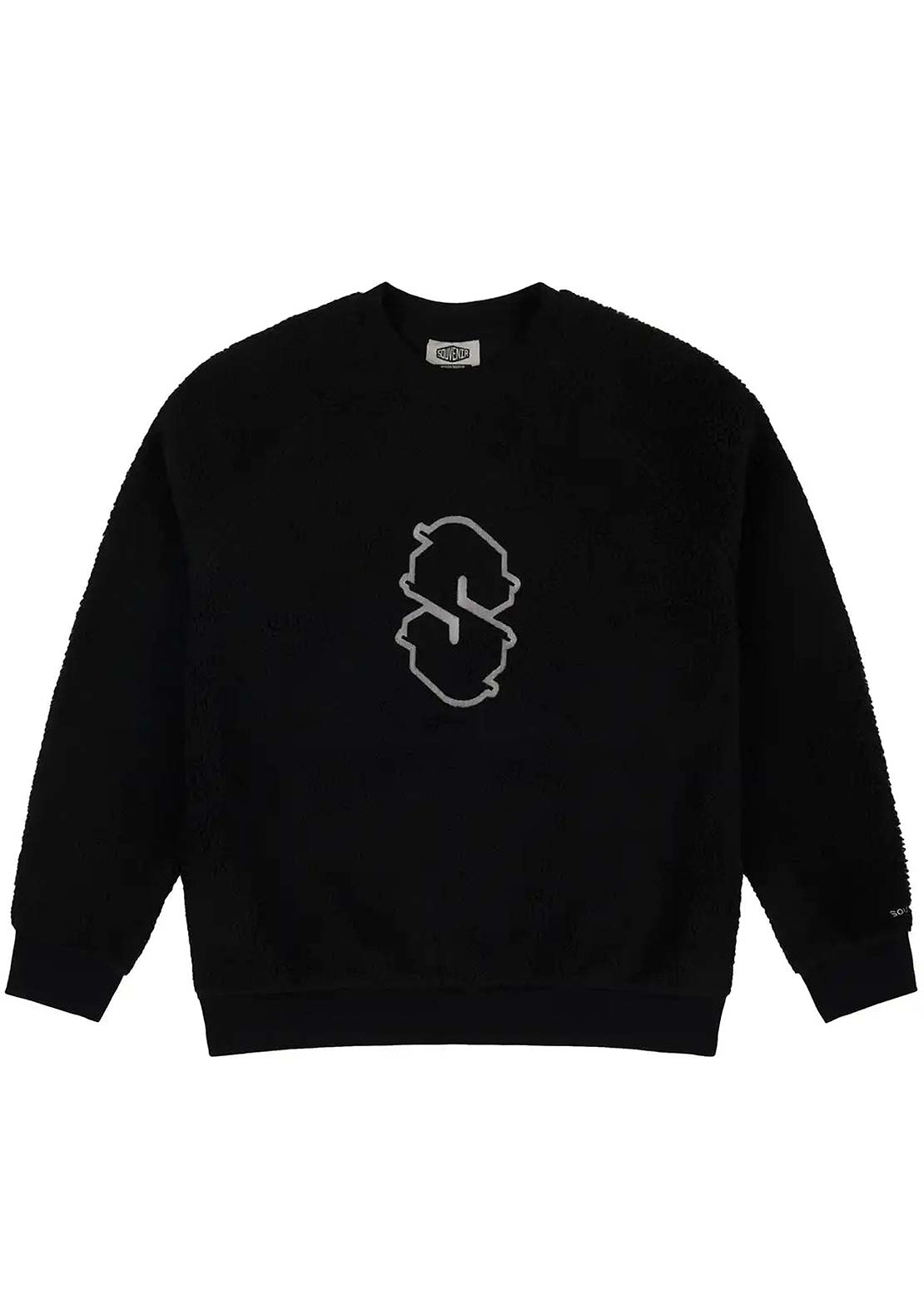 Souvenir Unisex Sherpa Crewneck Sweatshirt Black